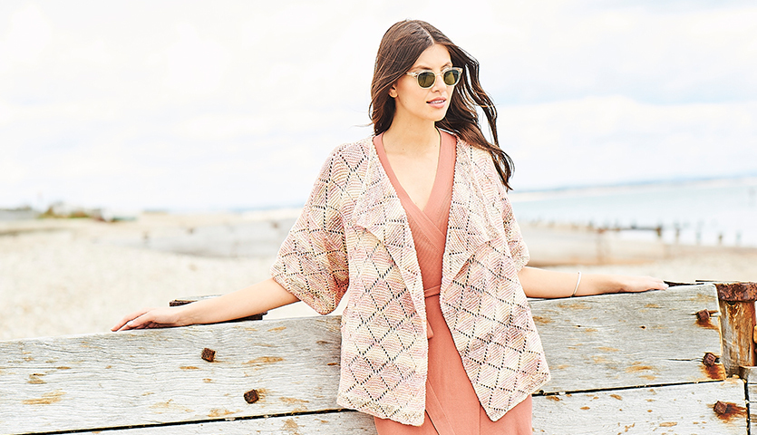 Strickanleitung Jacke aus Fashion Cotton Double Printed dk Strickanleitung Jacke aus Fashion Cotton Double Printed dk