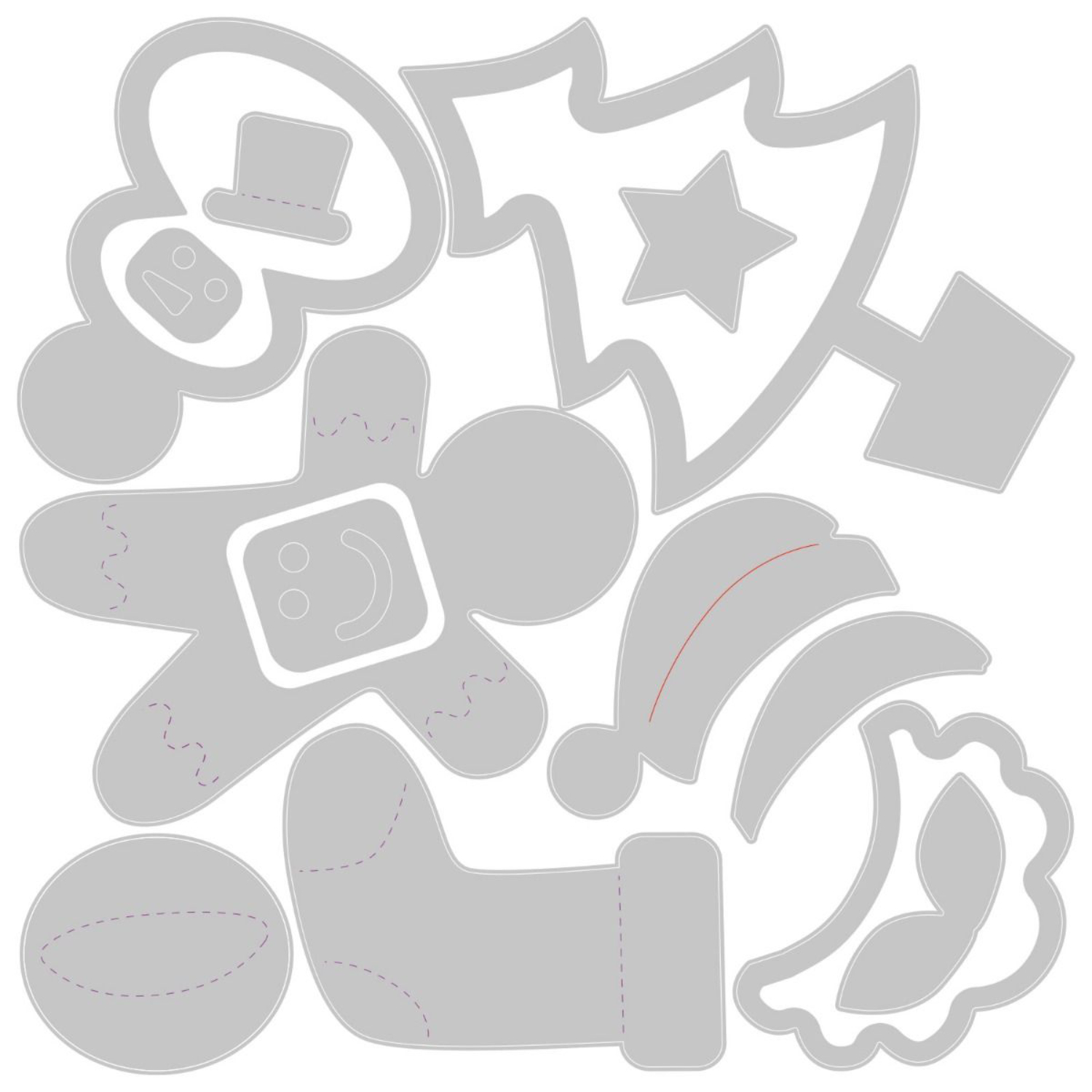 Thinlits Die Set 13 Basic Xmas Shapes by D. Potter