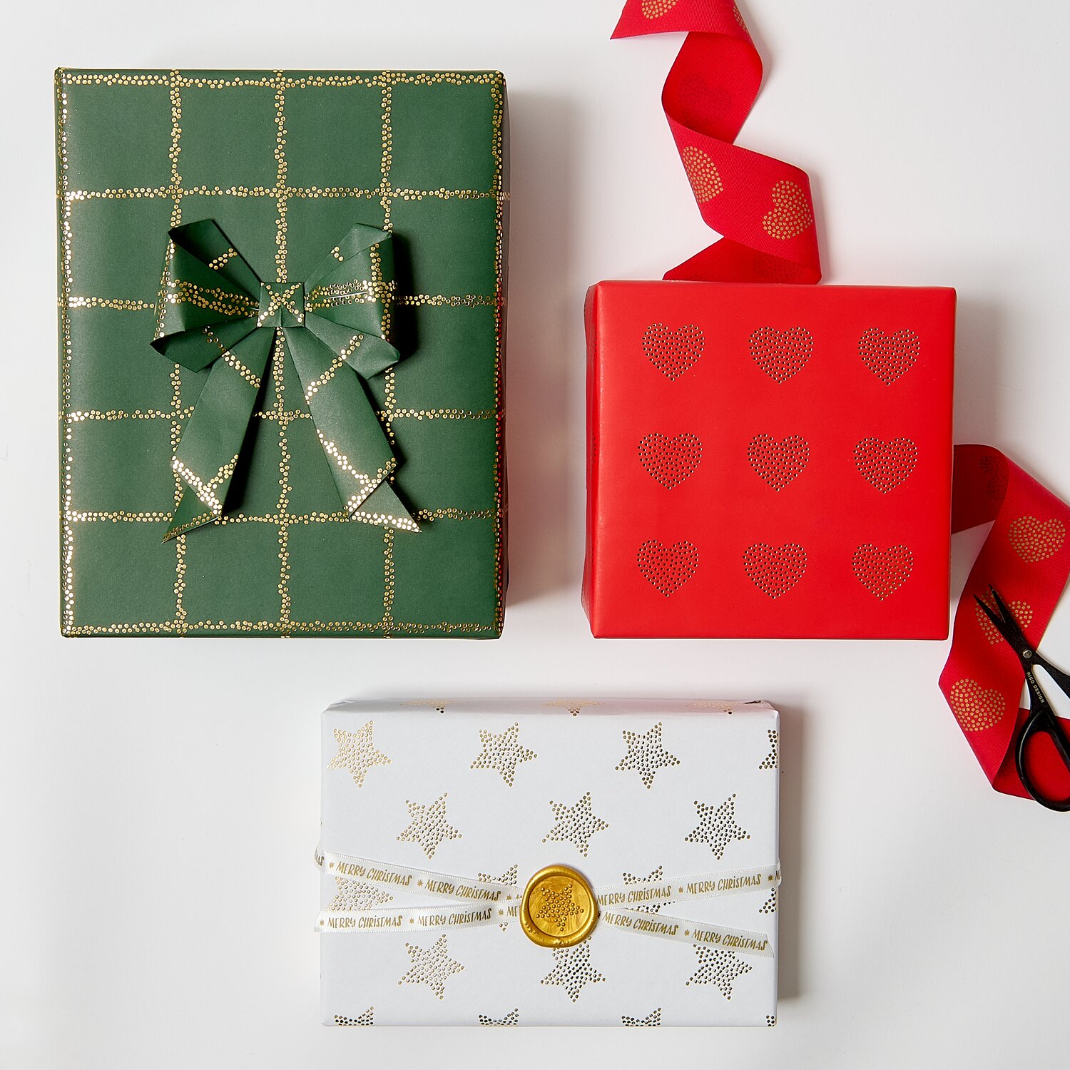 Paper Poetry Geschenkpapier Advent Sterne gepunktet Weiß 0,7x2m von Rico Design