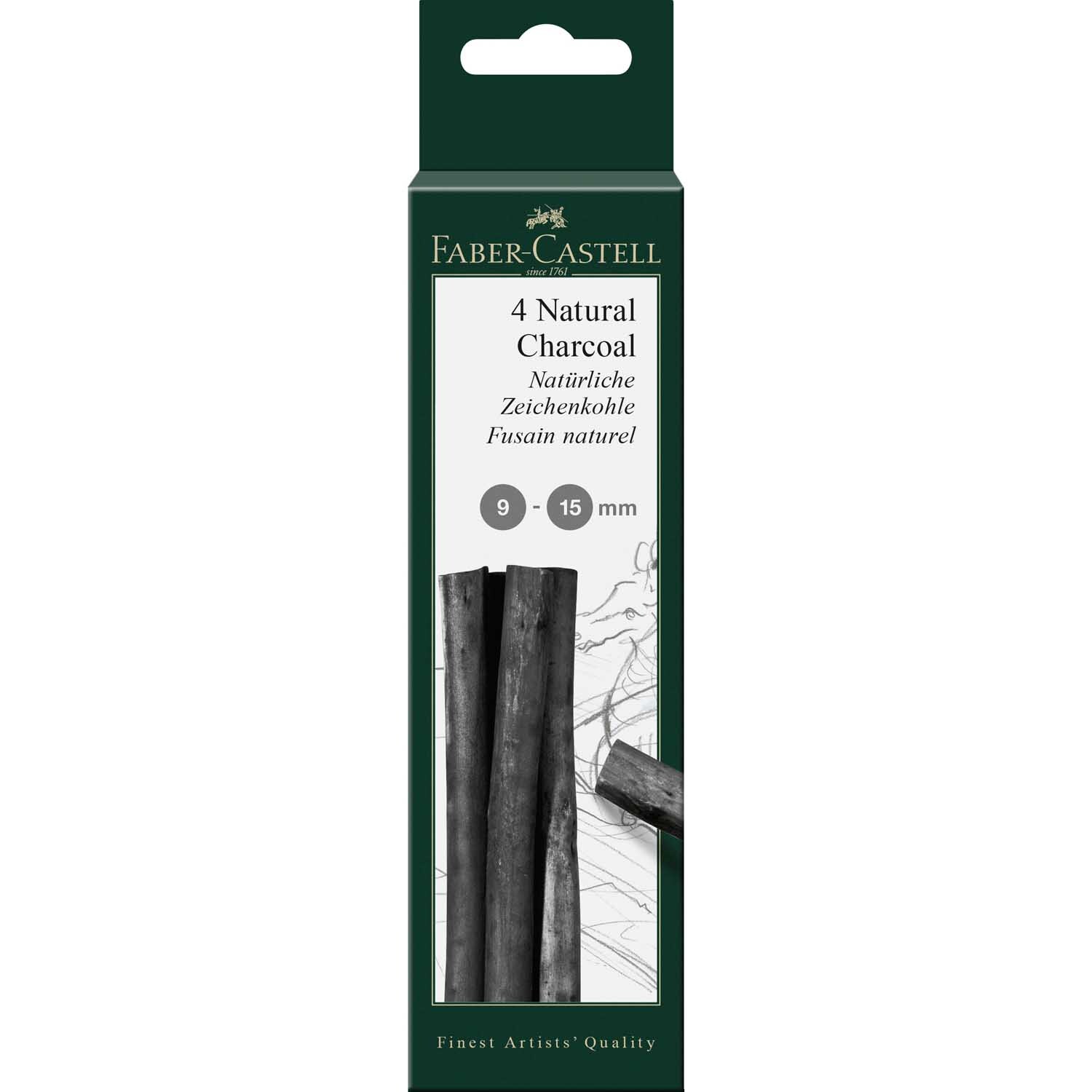 Natürliche Zeichenkohle Pitt 9-15mm 28g
