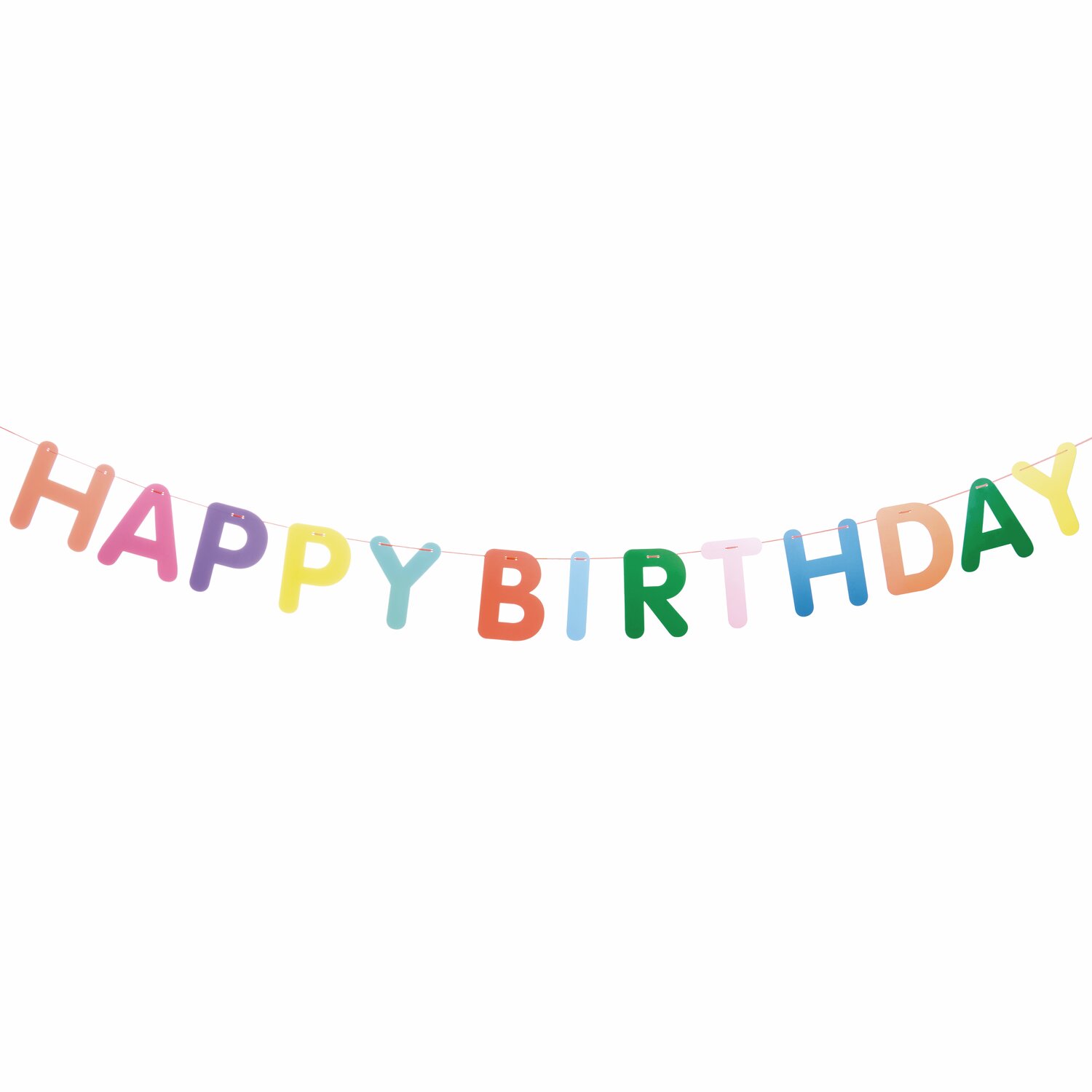 Paper Poetry Girlande Happy Birthday 5m: Bunte Buchstabengirlande von Rico Design für Geburtstagsfeiern.