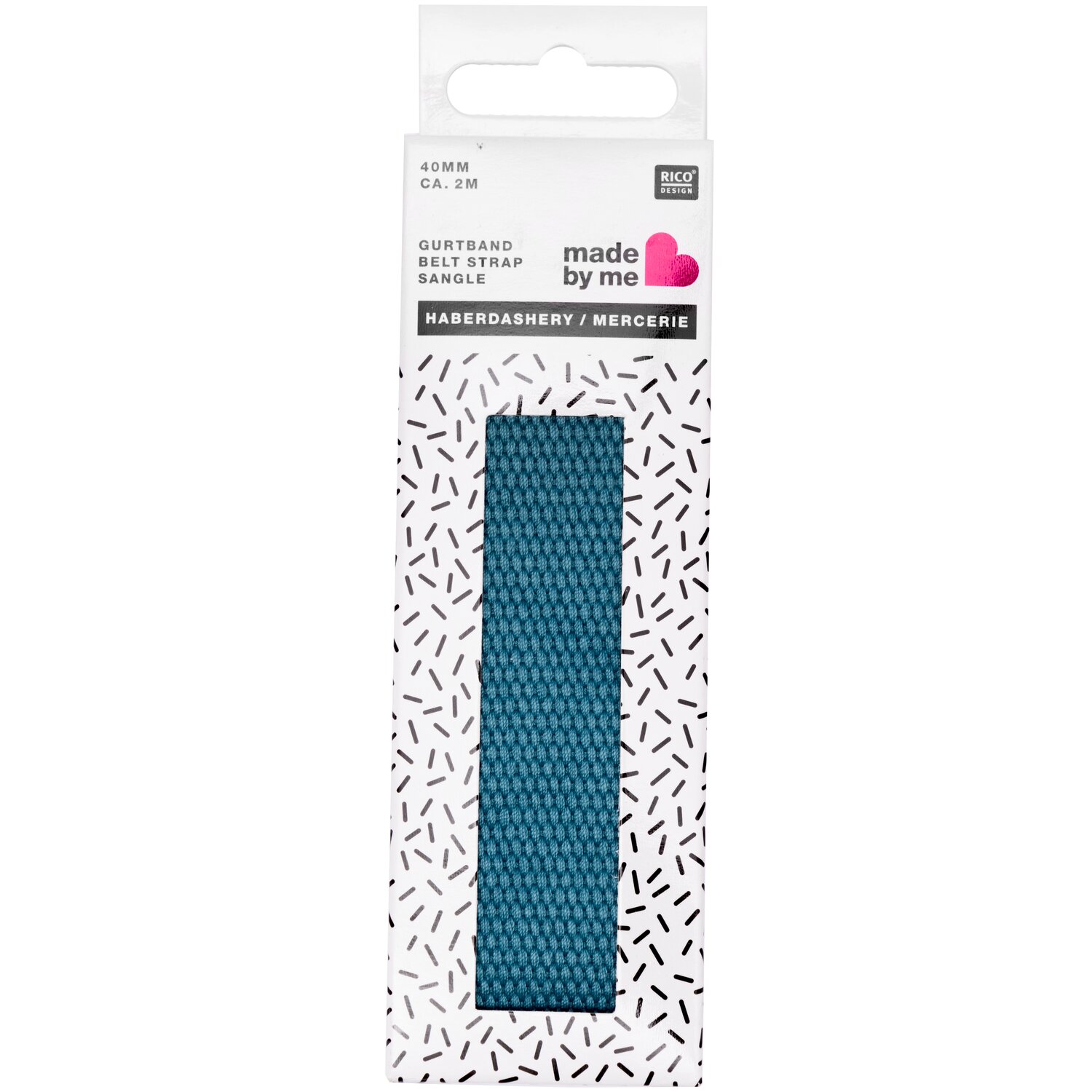 Gurtband 40mm 2m Farbe Rauchblau von Rico Design