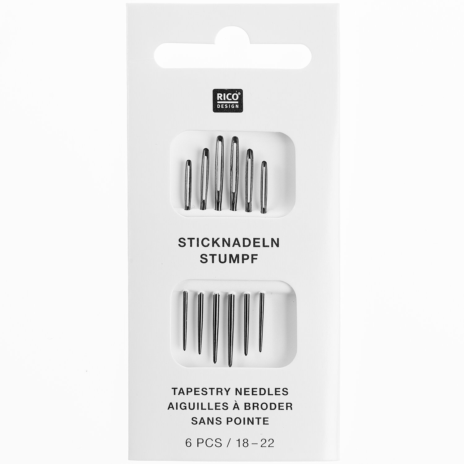 Sticknadeln stumpf 18-22 6 Stück von Rico Design