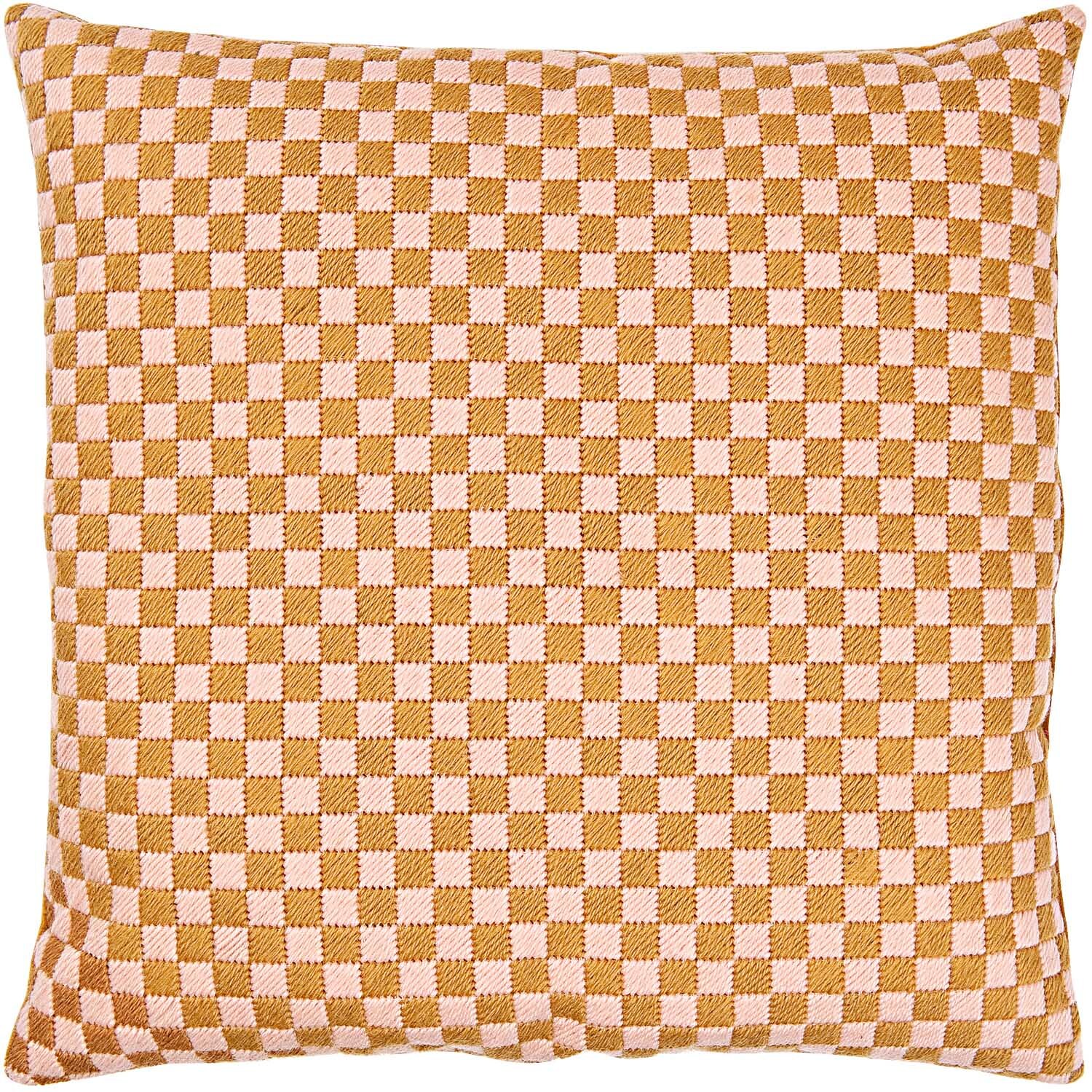 Gobelin Kissen Quadrate rosa-sand 40x40cm zum Sticken