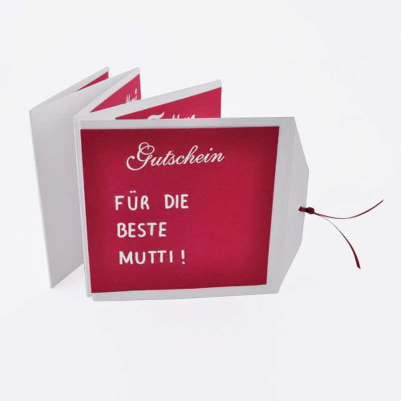 Fotoleporello mit Kuvert 13x13cm Farbe Altweiß von MarpaJansen 