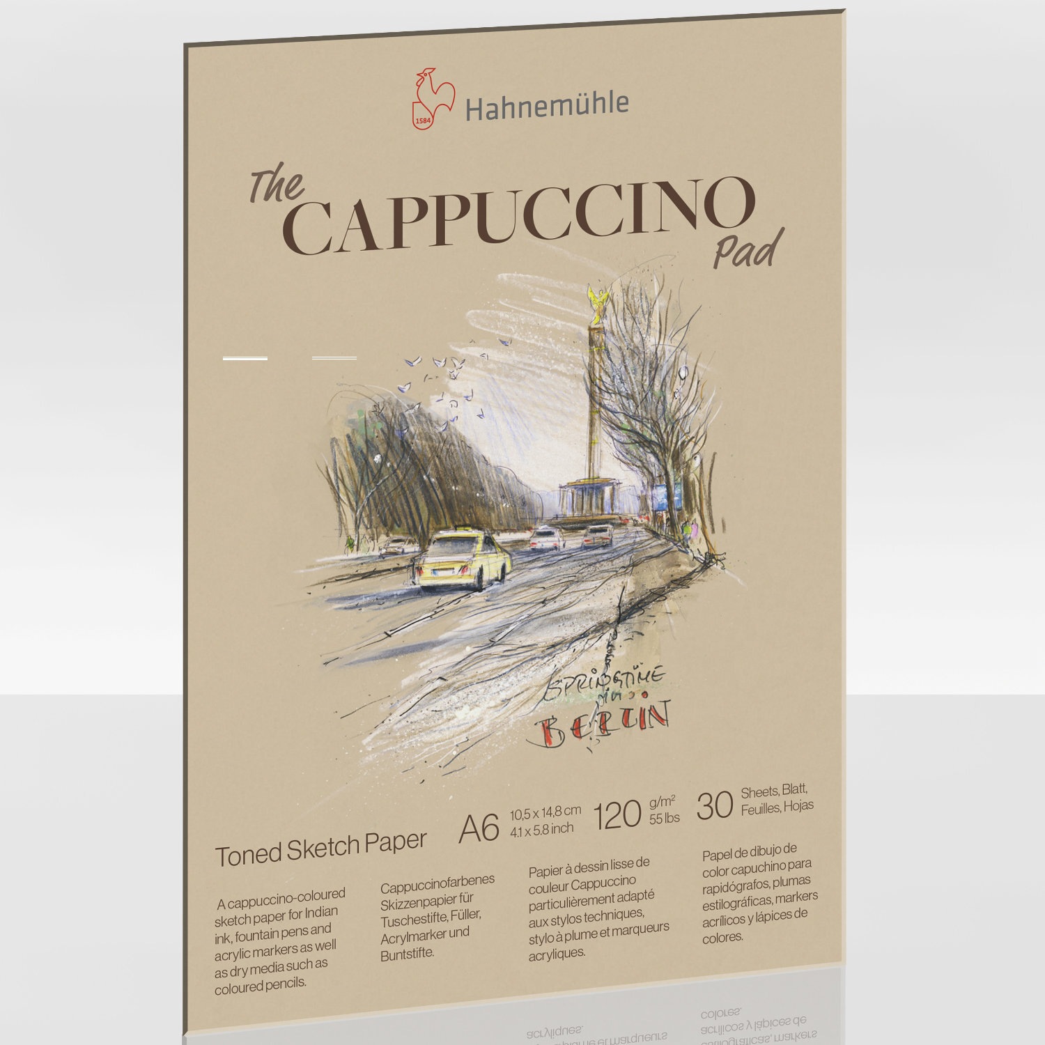 Square Watercolour Paper Cappuccino