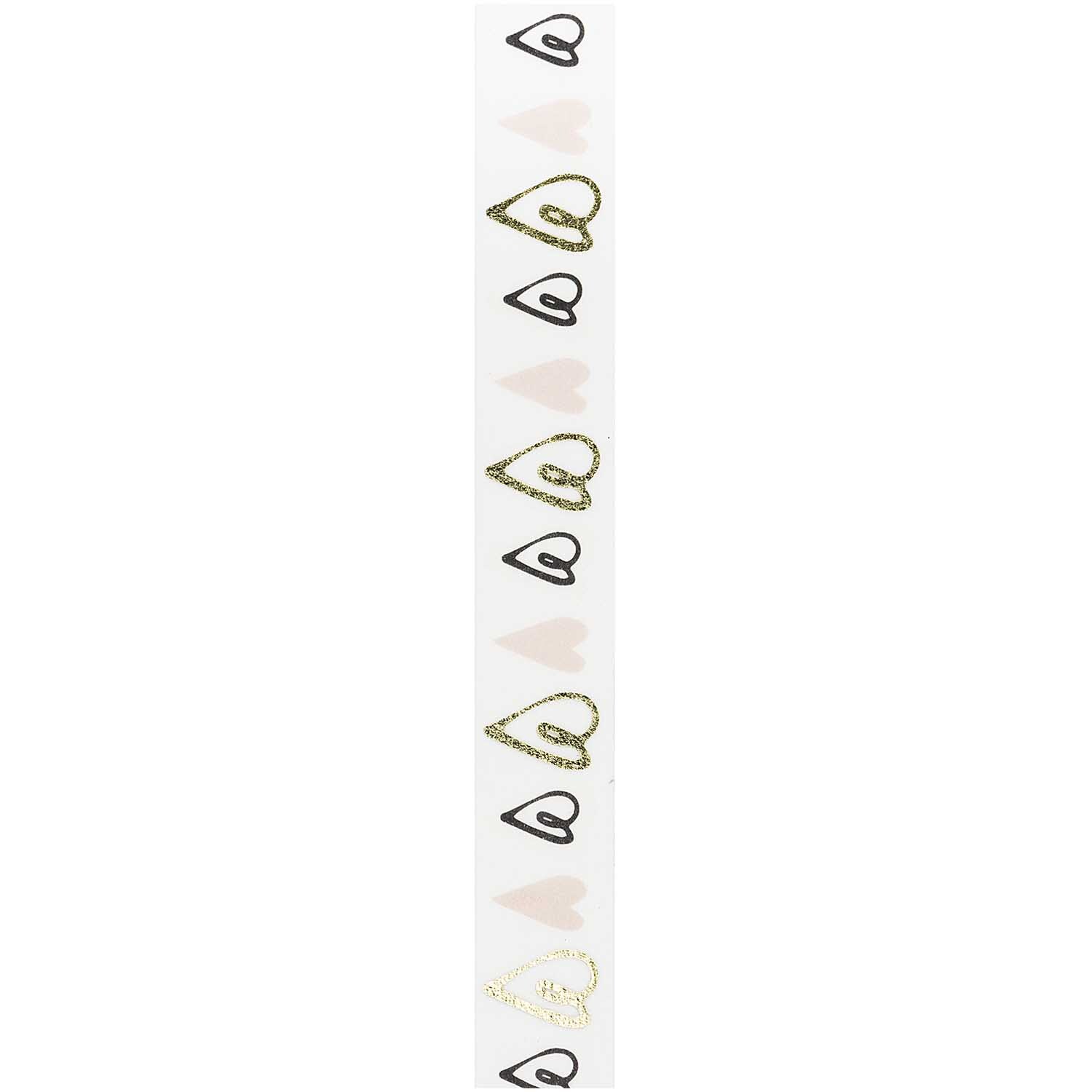 Paper Poetry Tape Herzen puder-gold 1,5cm 10m Paper Poetry Tape Herzen puder-gold 1,5cm 10m