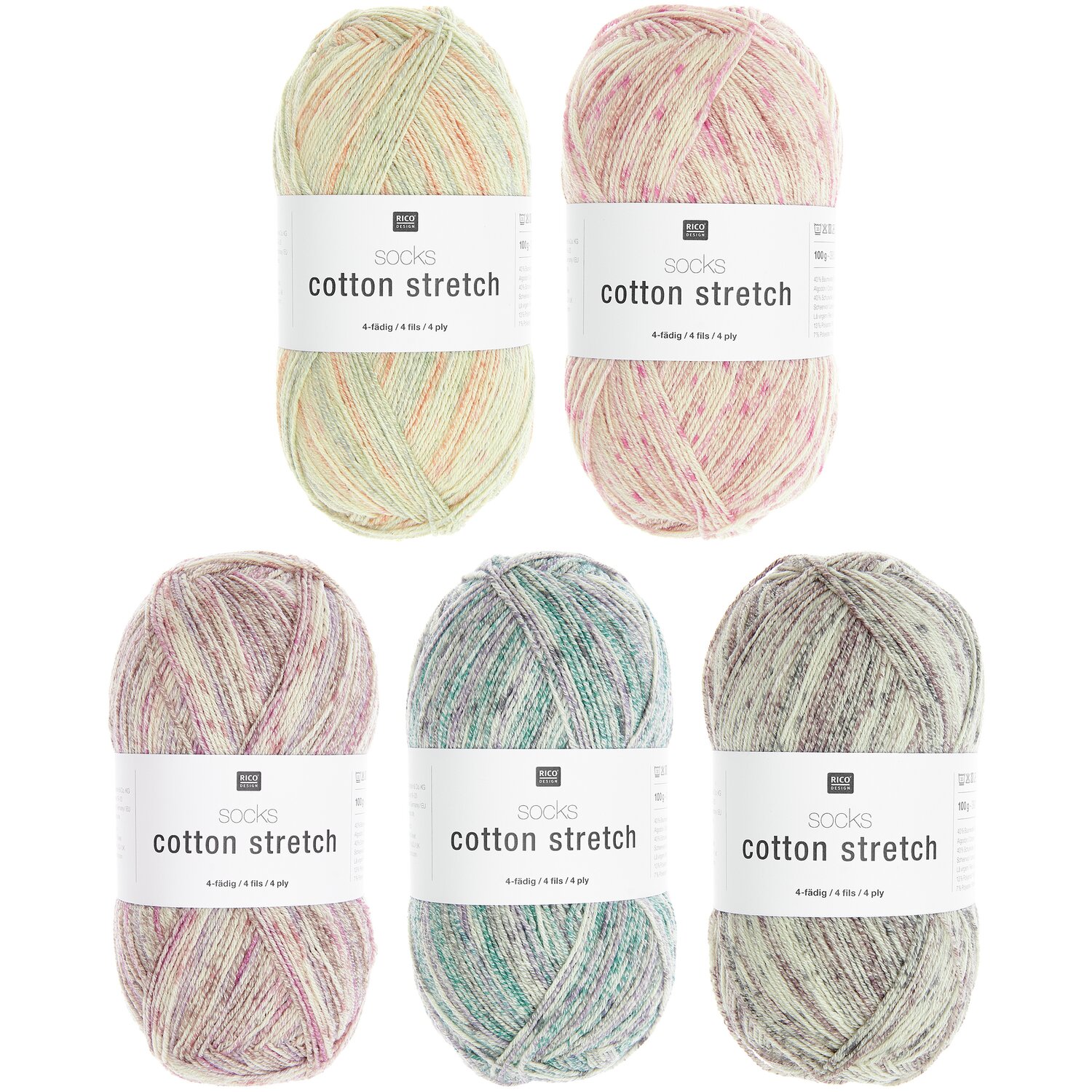 Socks Cotton Stretch 4-fädig Socks Cotton Stretch 4-fädig