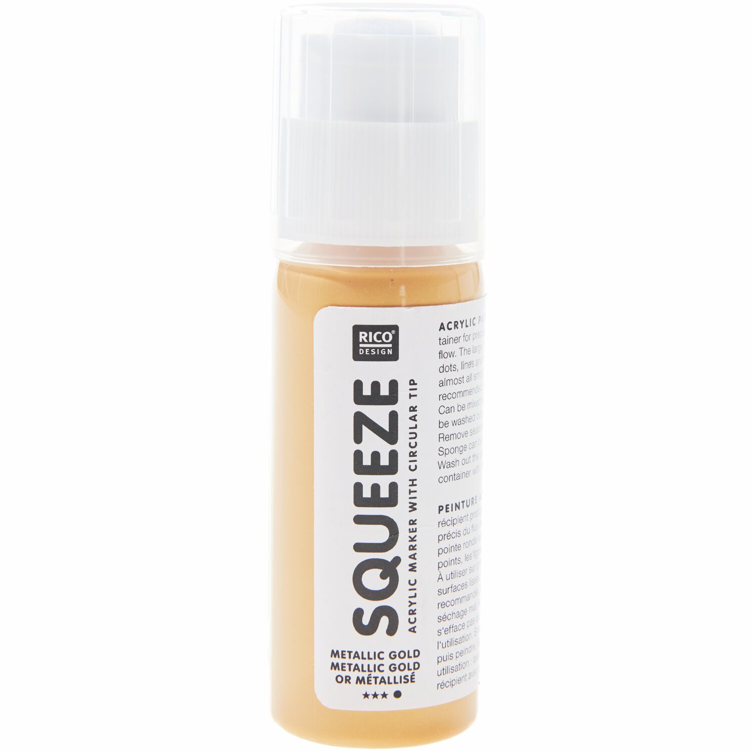 Rico Design Squeeze Acrylic Marker 60ml Metallic Gold