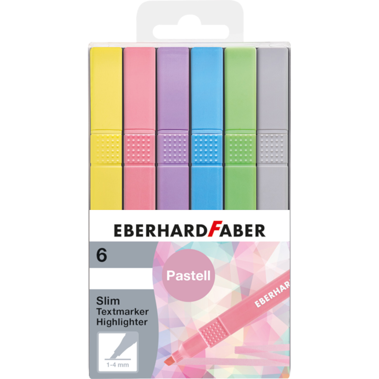 Textmarker Slim Natural Shades 6 Stück