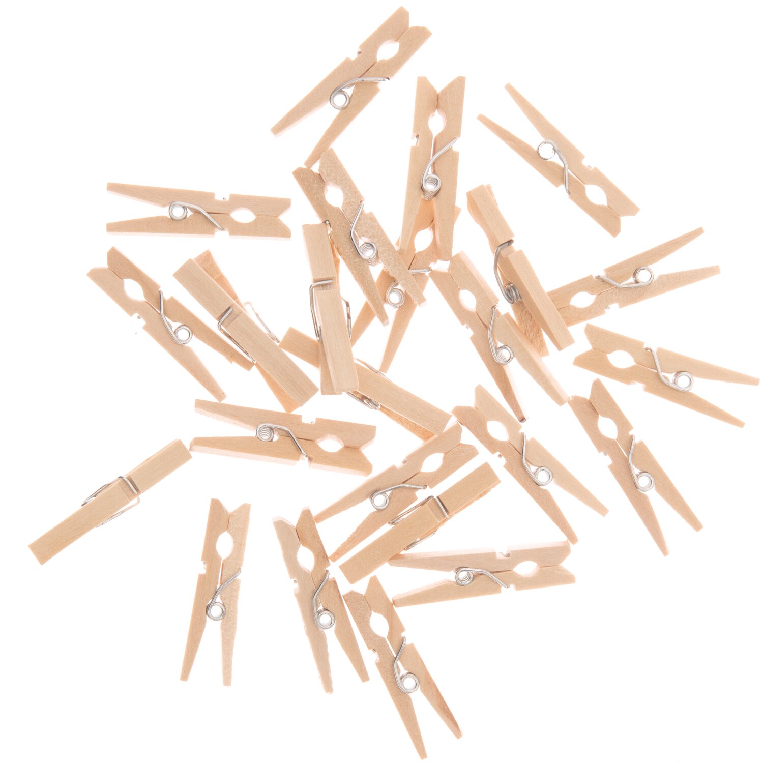 Holzklammern natur 3cm 24 Stück: Natürliche Holzklammern von Rico Design, ideal zum Basteln.