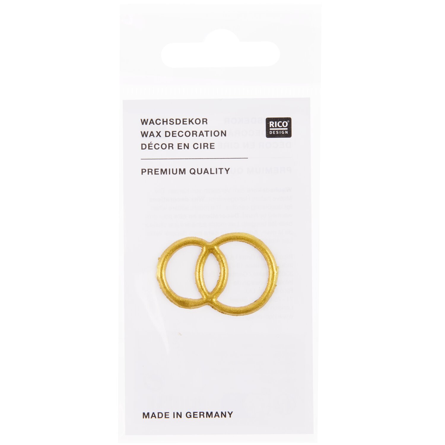 Wachsdekor Ringe Farbe Gold von Rico Design