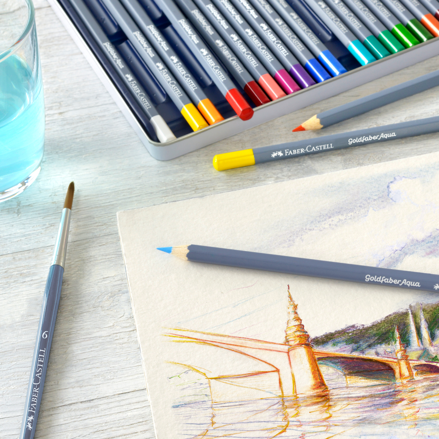 Goldfaber Aqua Aquarellstifte Pastell im Metalletui Goldfaber Aqua Aquarellstifte Pastell im Metalletui
