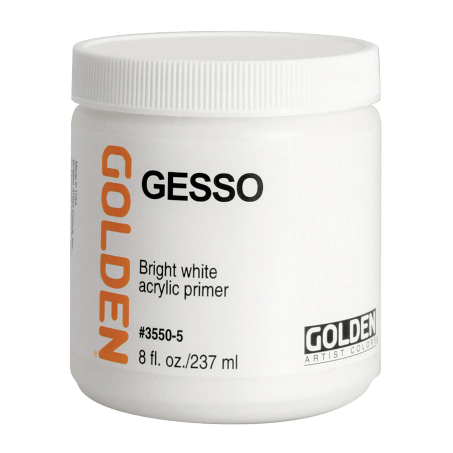 Golden Gesso: Weißer Acryl-Primer in 237ml Dose, ideal für Künstlerbedarf.