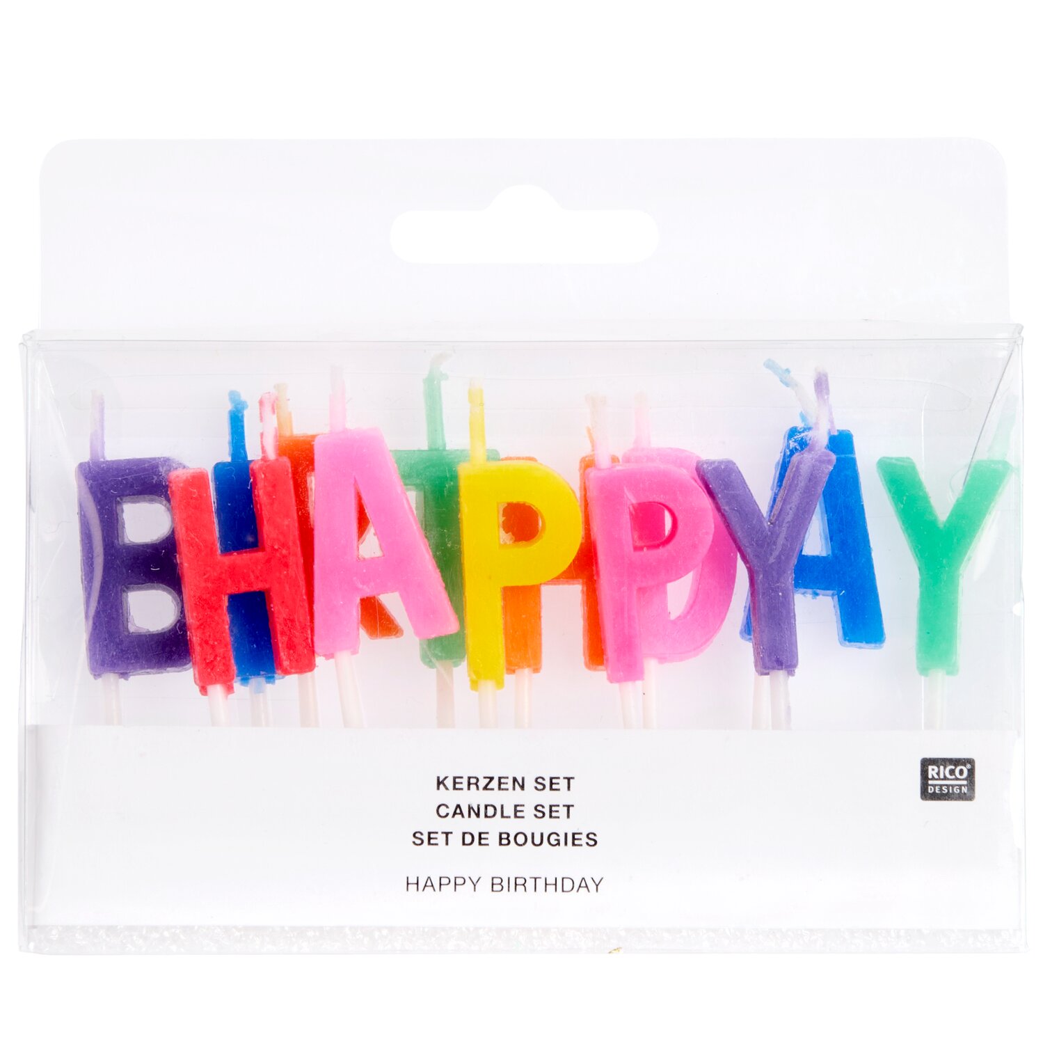 Kerzen Happy Birthday Mehrfarbig 13 Stück von Rico Design
