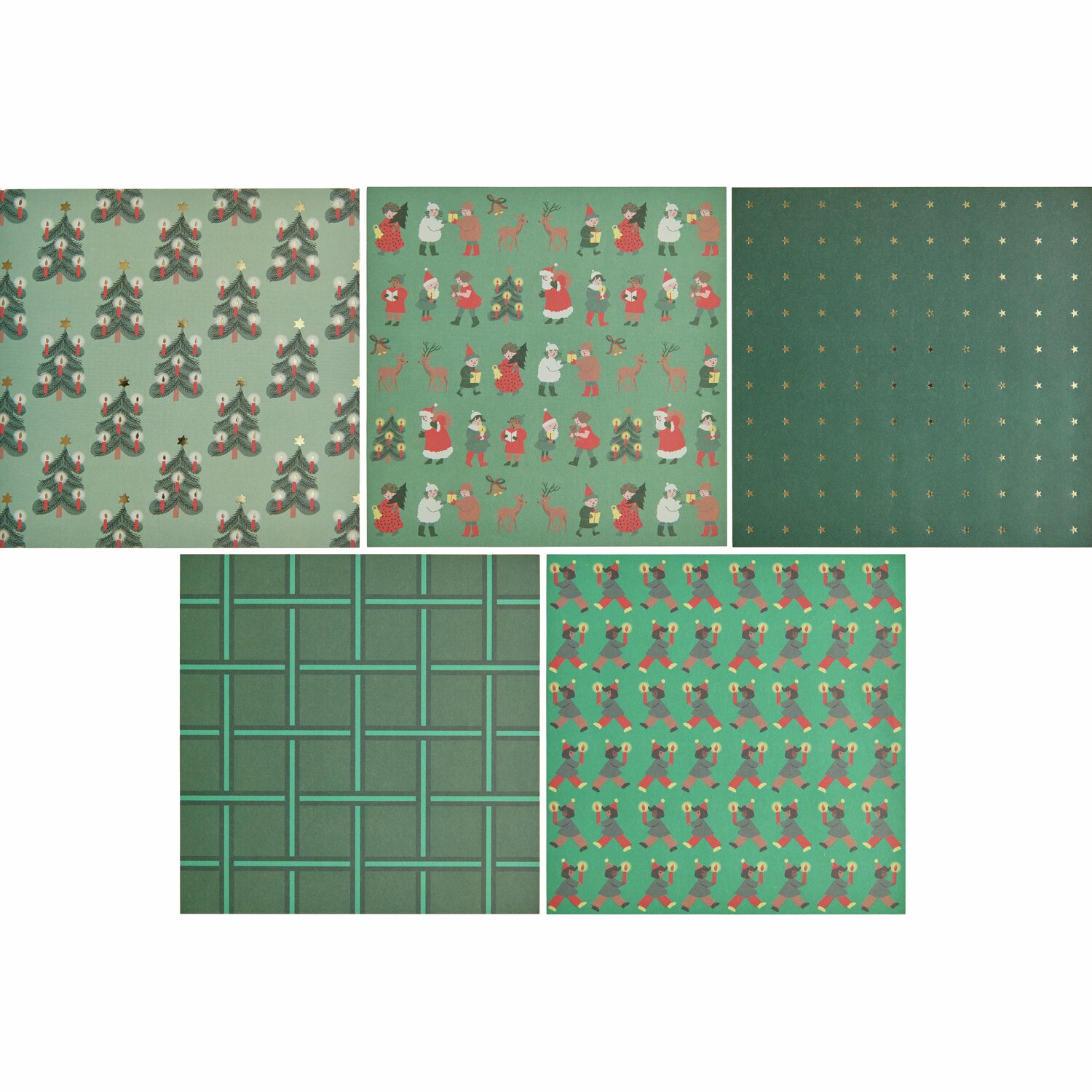 Paper Poetry Origami Weihnachtsmarkt 50 Blatt 15x15cm von Rico Design