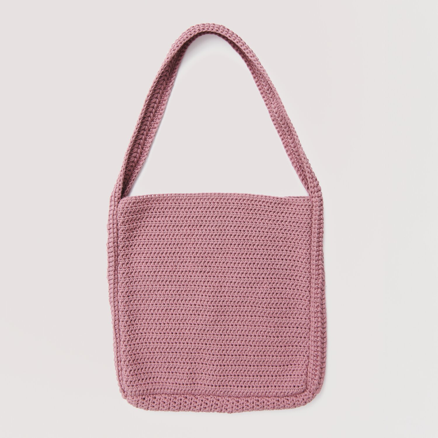 Häkelset Shopper Modell 18 B, rosa Tasche aus Die Neue Masche No. 15, schlichtes Design.