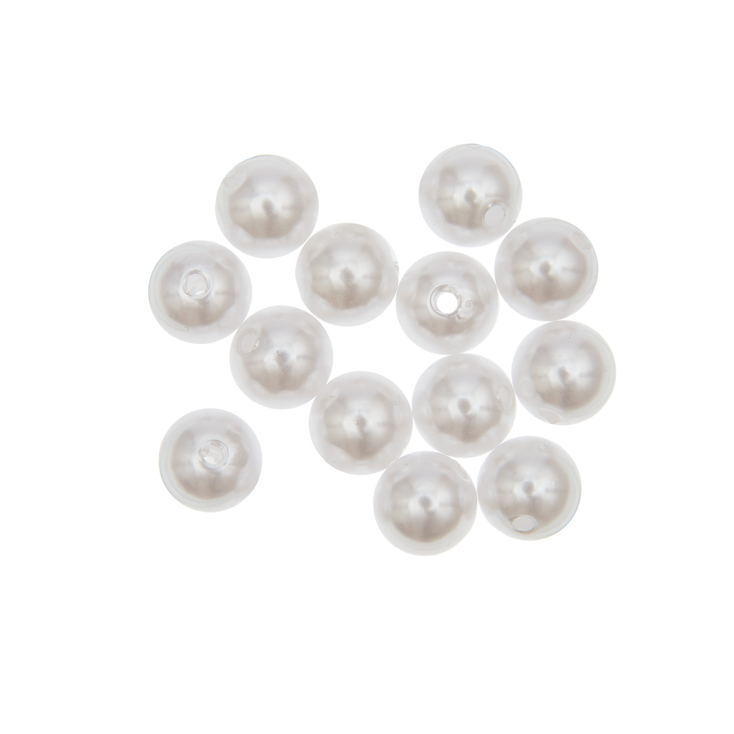Rico Design Wachs-Perlen perlweiß 10mm 15 Stück
