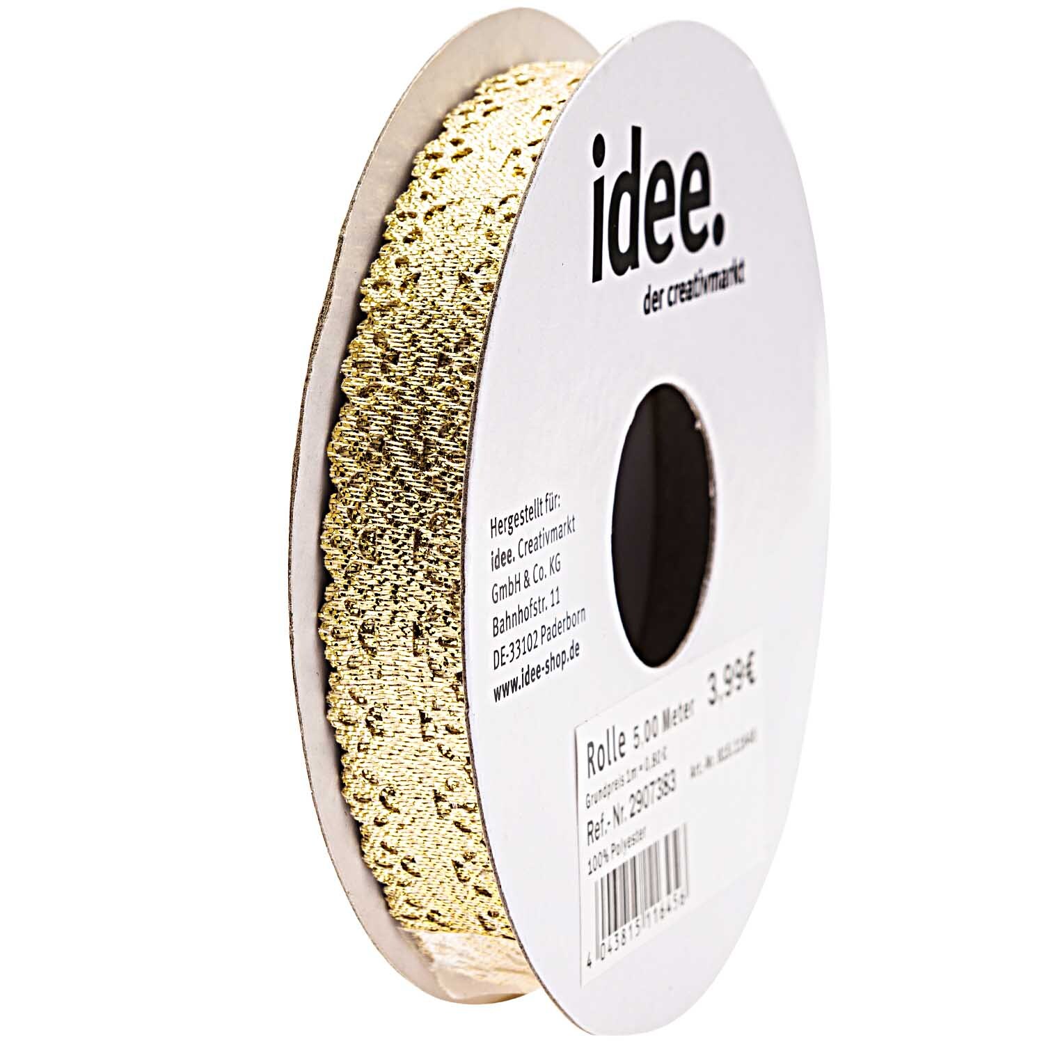 Band Bordüre geprägt gold 15mm 5m