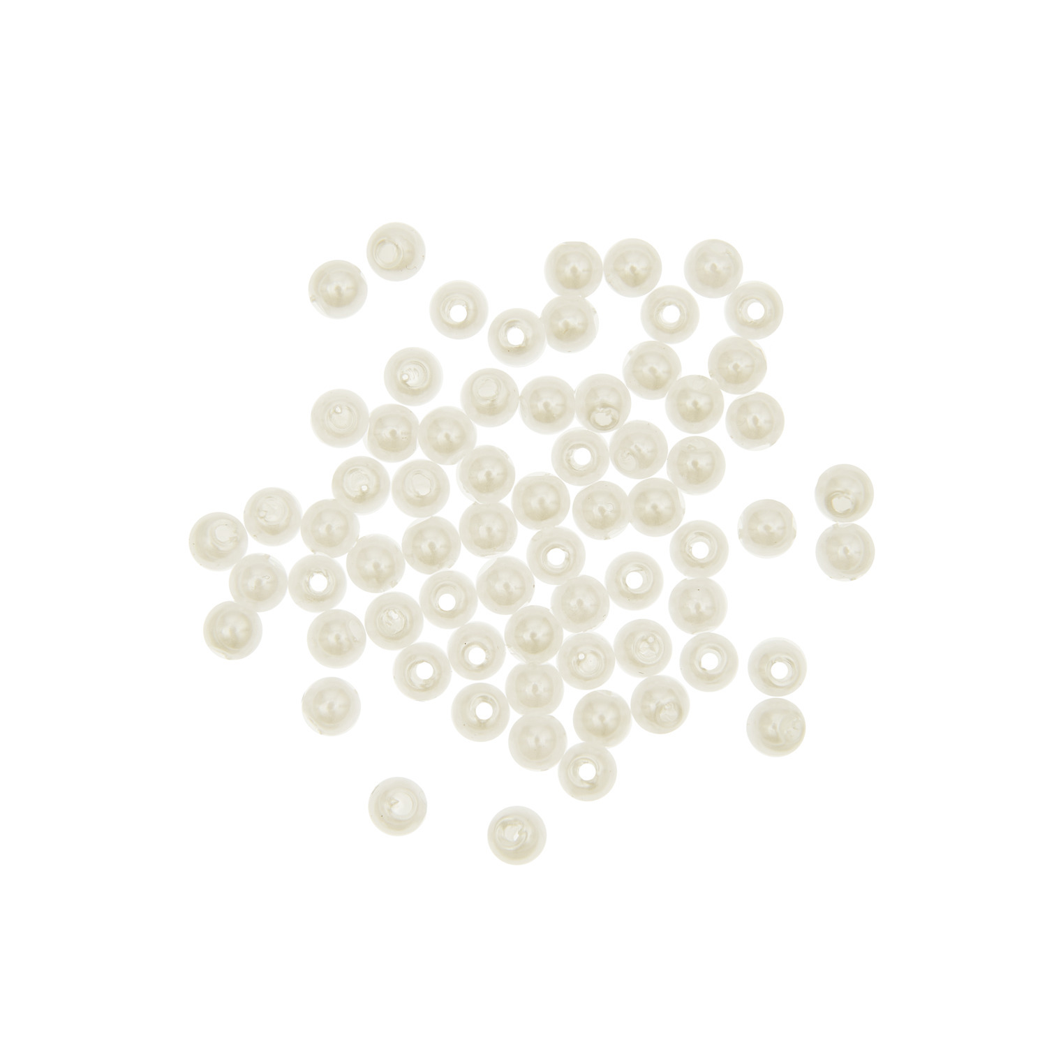 Perlen kultur von Rico Design: Eine Sammlung weißer Perlen auf weißem Hintergrund, ideal für Schmuckdesign.