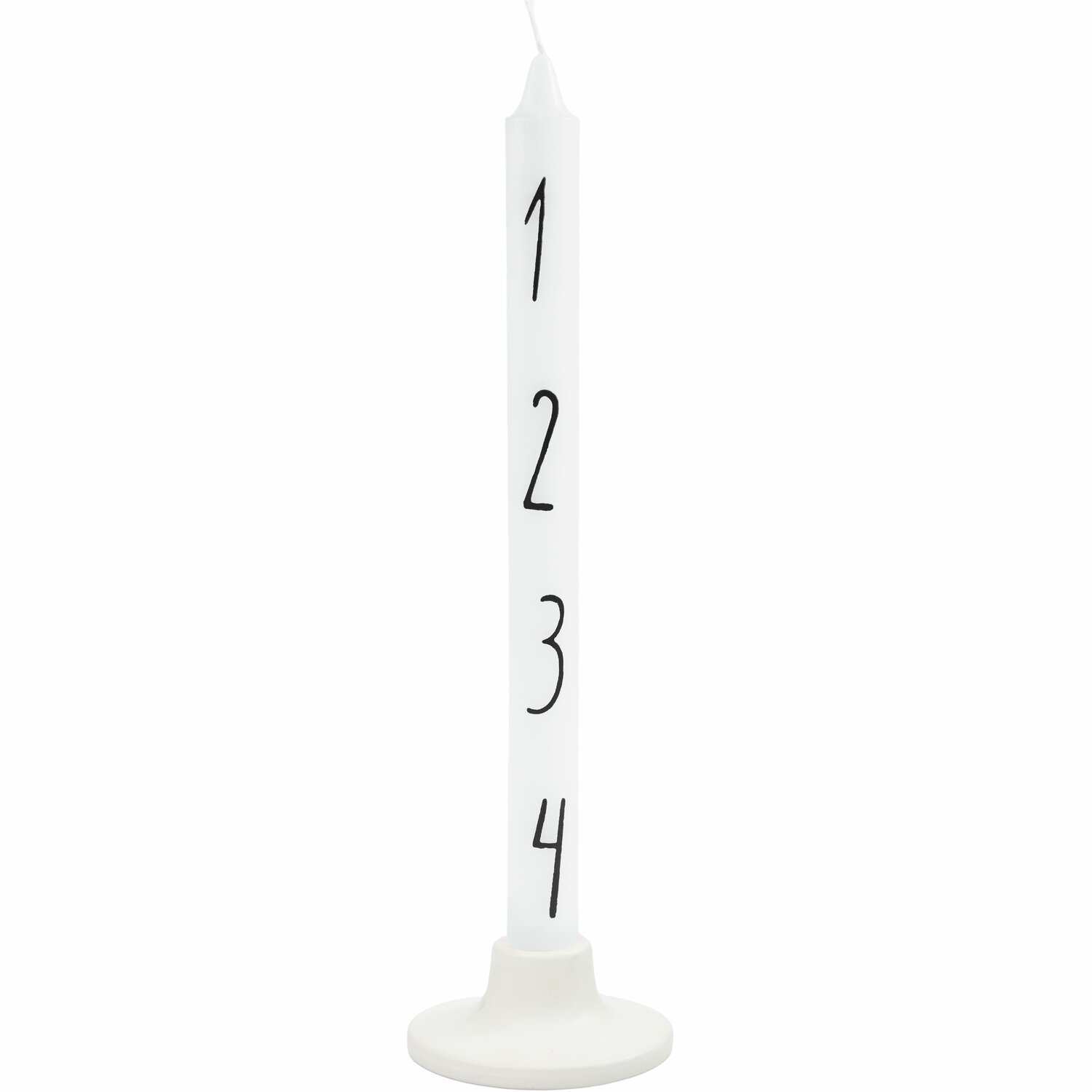 Adventskerze Zahlen 1-4 Ø2,2x28cm Farbe Weiß von Rico Design Adventskerze Zahlen 1-4 Ø2,2x28cm Farbe Weiß von Rico Design