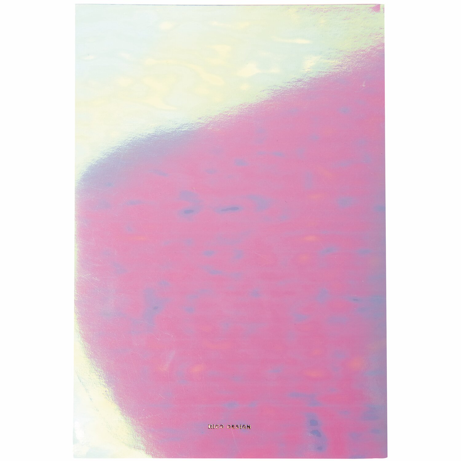 Paper Poetry Notizblock irisierend A5 mit 50 Blatt. Der schimmernde Umschlag zeigt ein Farbspiel in Rosa und Gelb. Ideal für kreative Notizen.