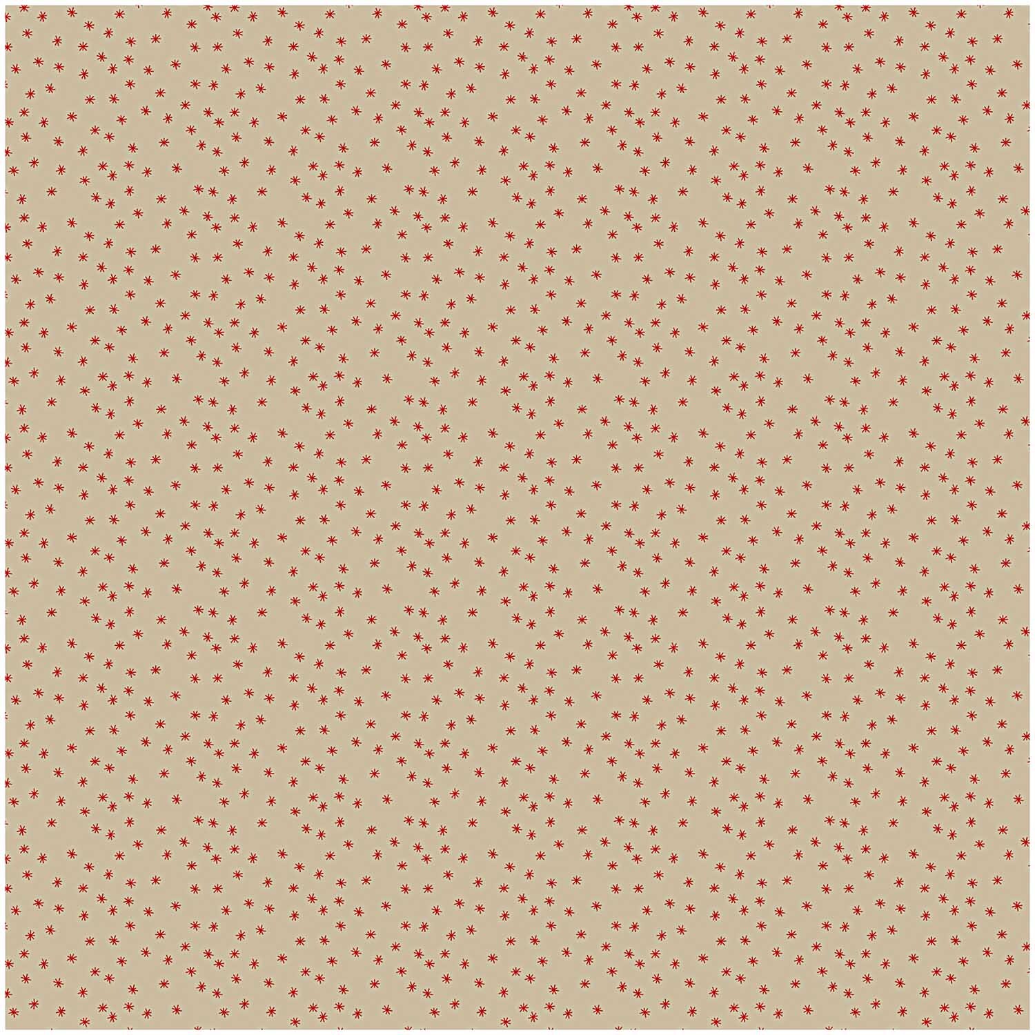 Stoff Sterne natur-rot 140cm breit von Rico Design