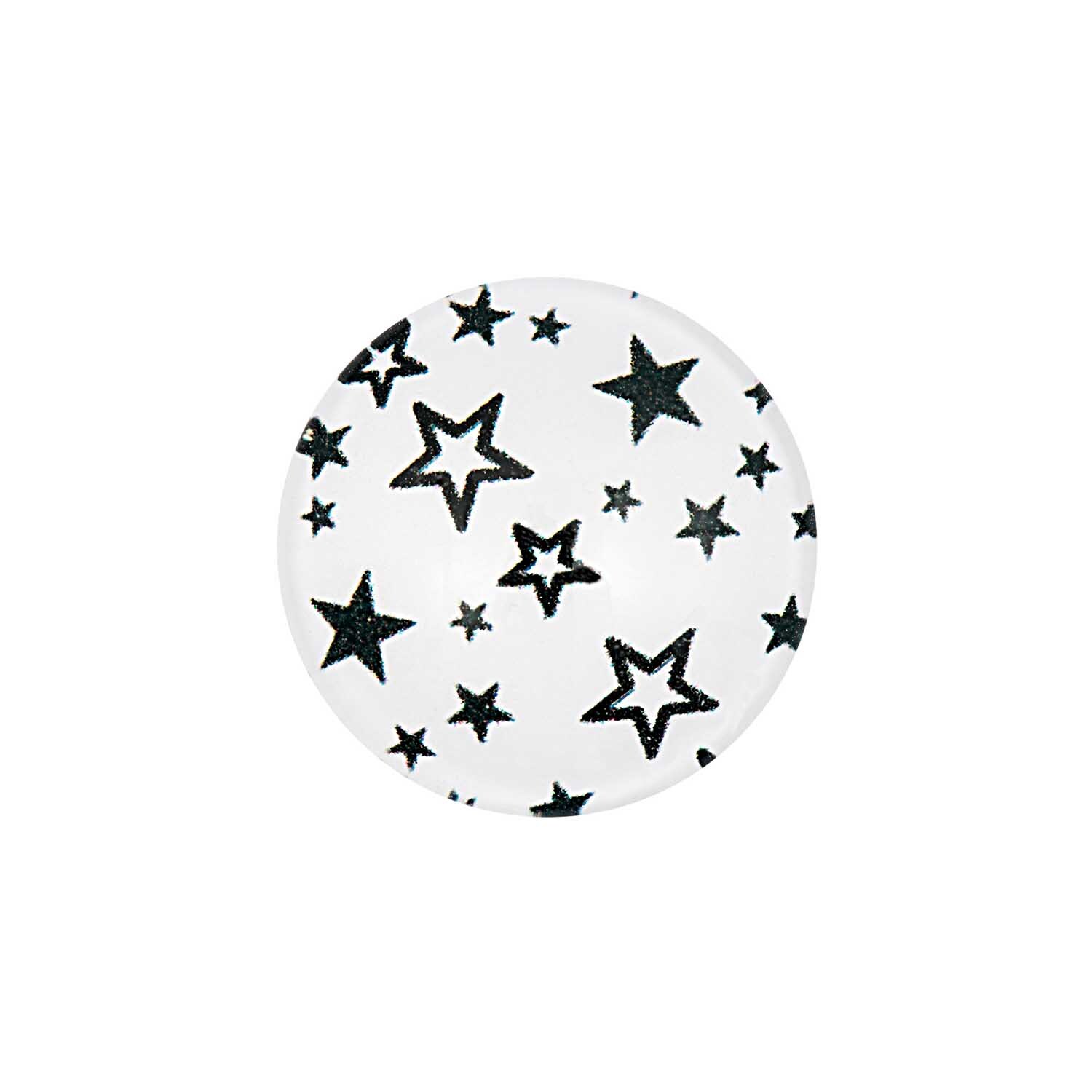Cabochon Sterne dunkelblau 20mm Glas