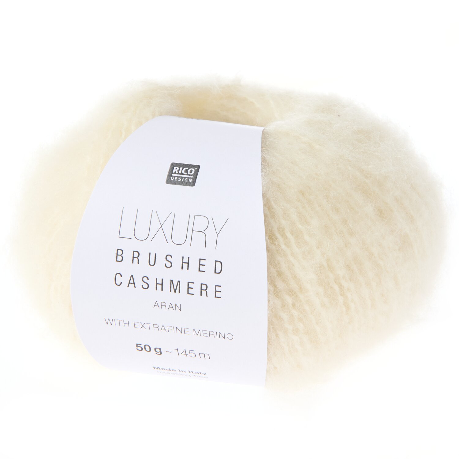 Luxury Brushed Cashmere aran 50g 145m Farbe Creme von Rico Design