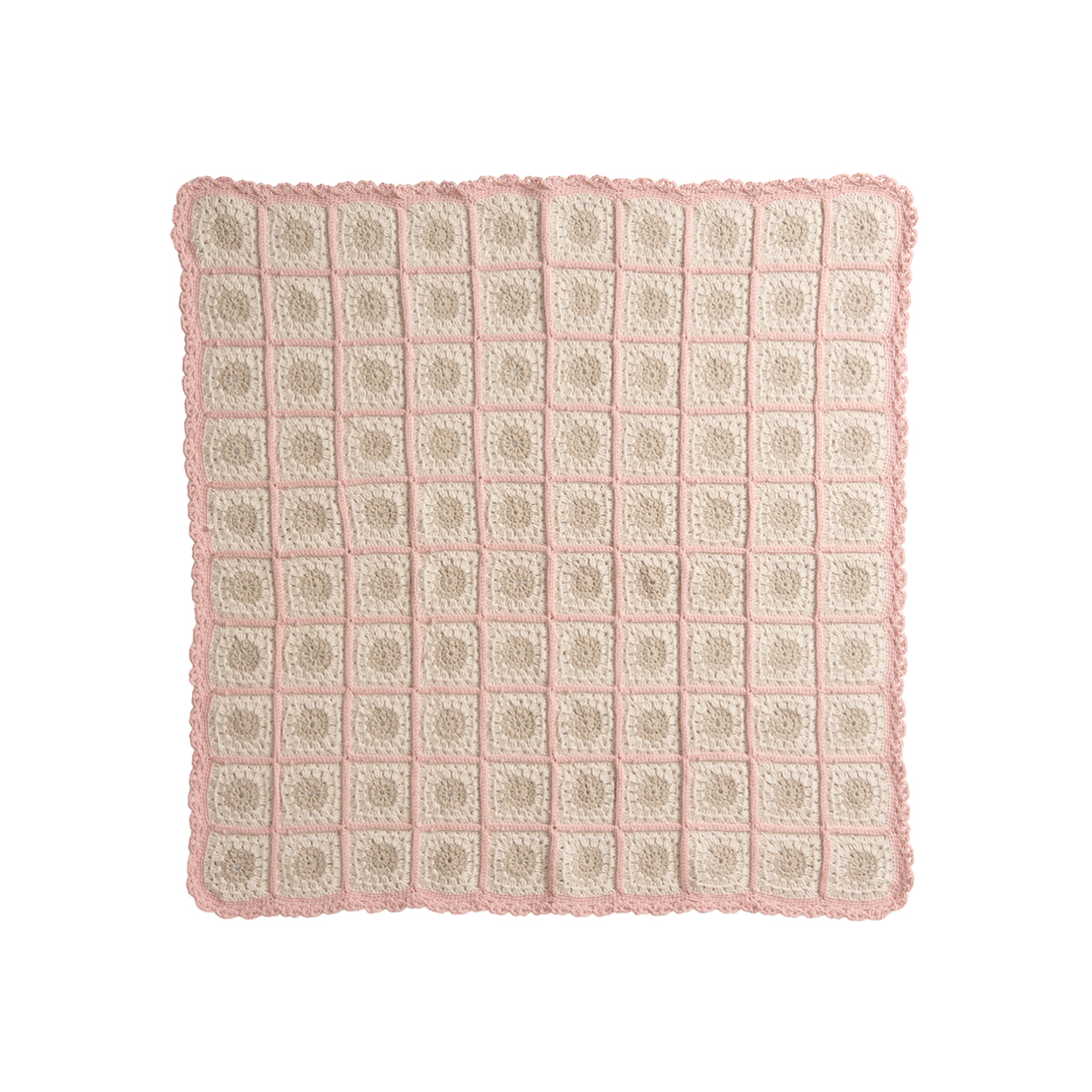 Baby-Häkeldecke auf hellem Untergrund