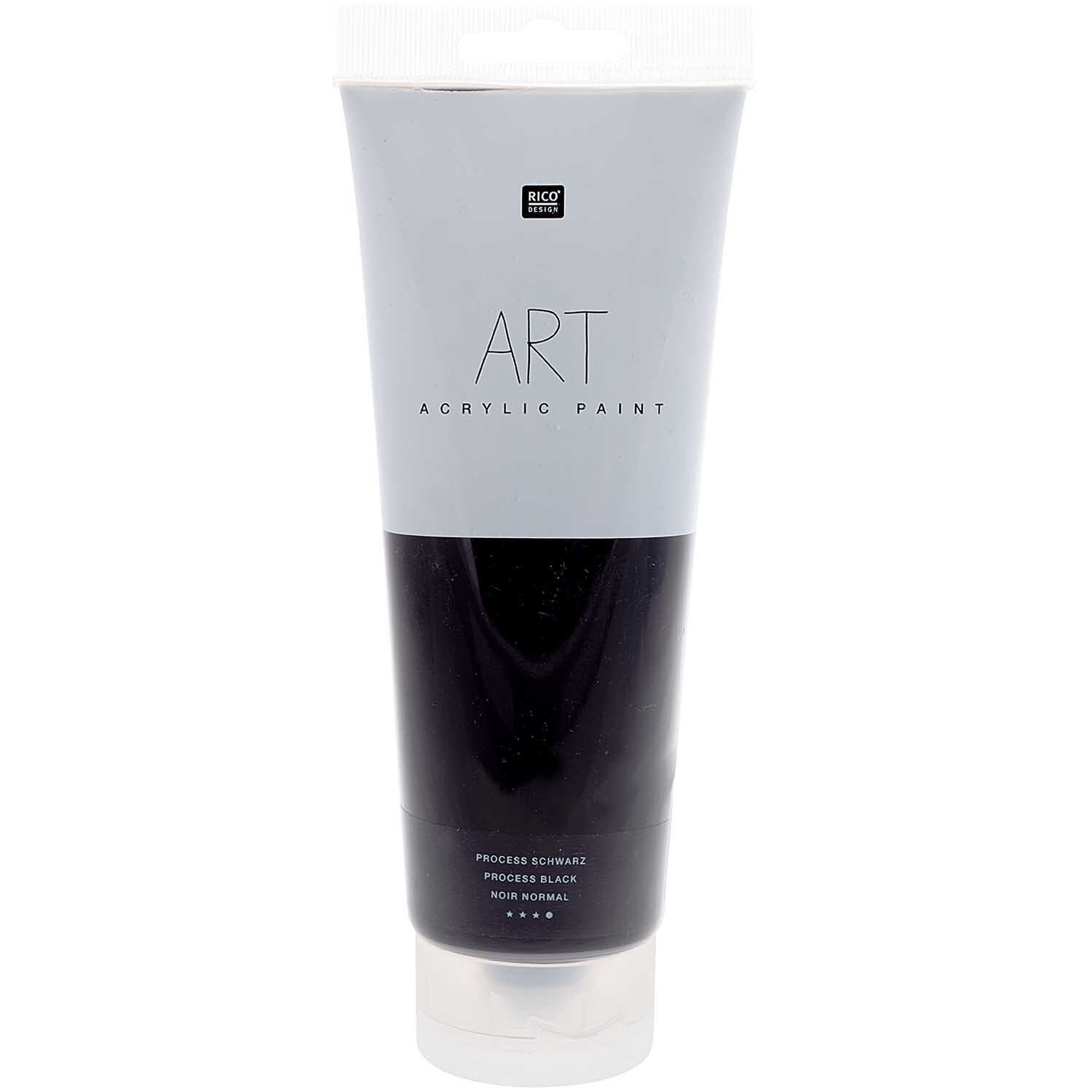 Rico Design ART Künstler Acrylfarbe 250ml Process-Schwarz