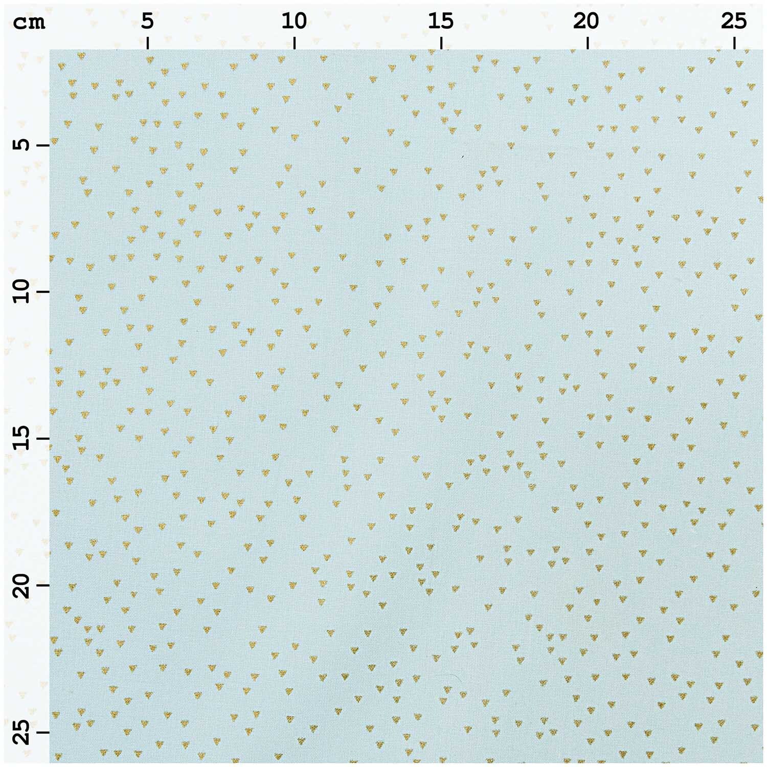 Stoff Dreiecke mint-gold 140cm