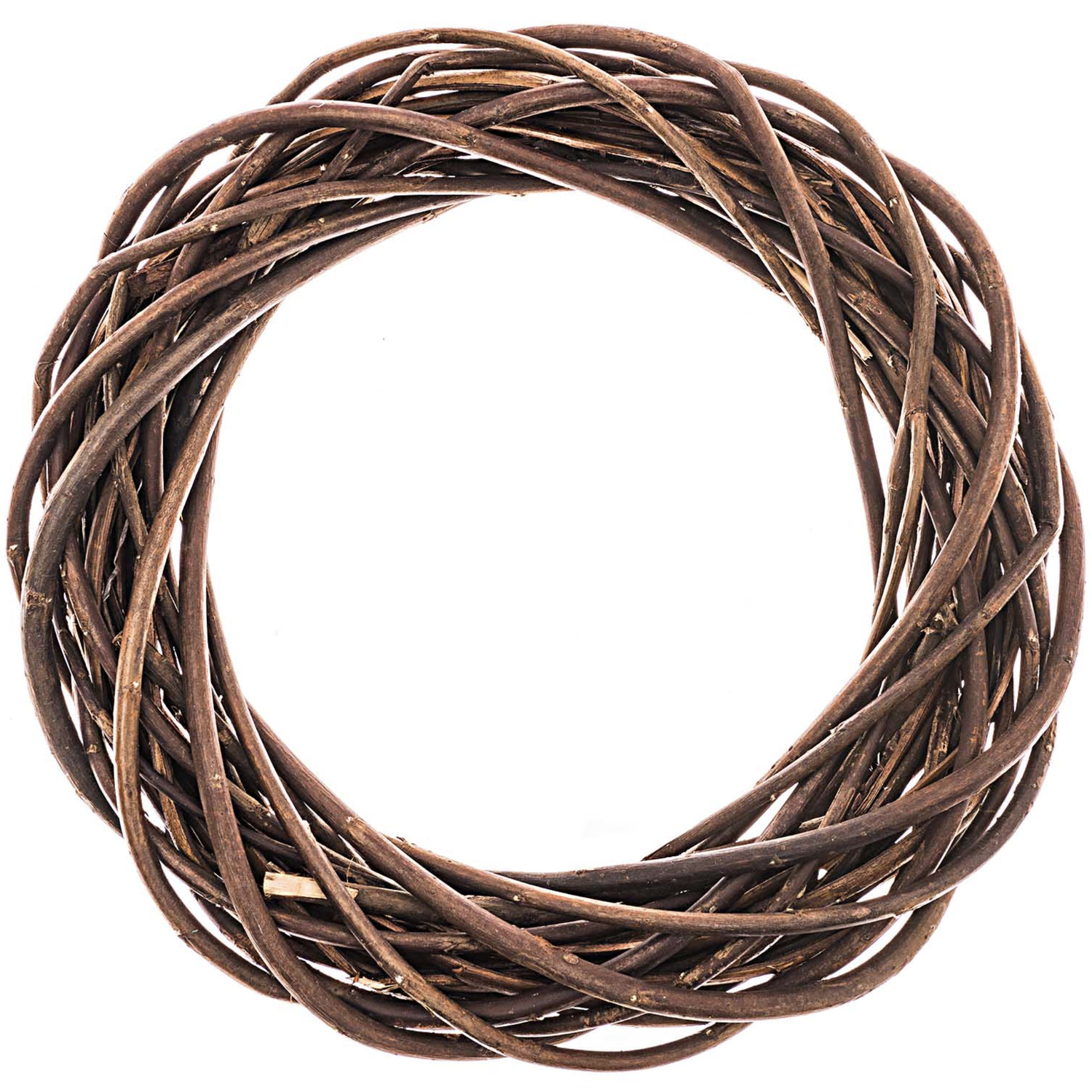 Weidenkranz ungeschält Natur: Dekorativer Kranz aus natürlichen Weidenzweigen, ideal für kreative Bastelprojekte und saisonale Dekorationen.