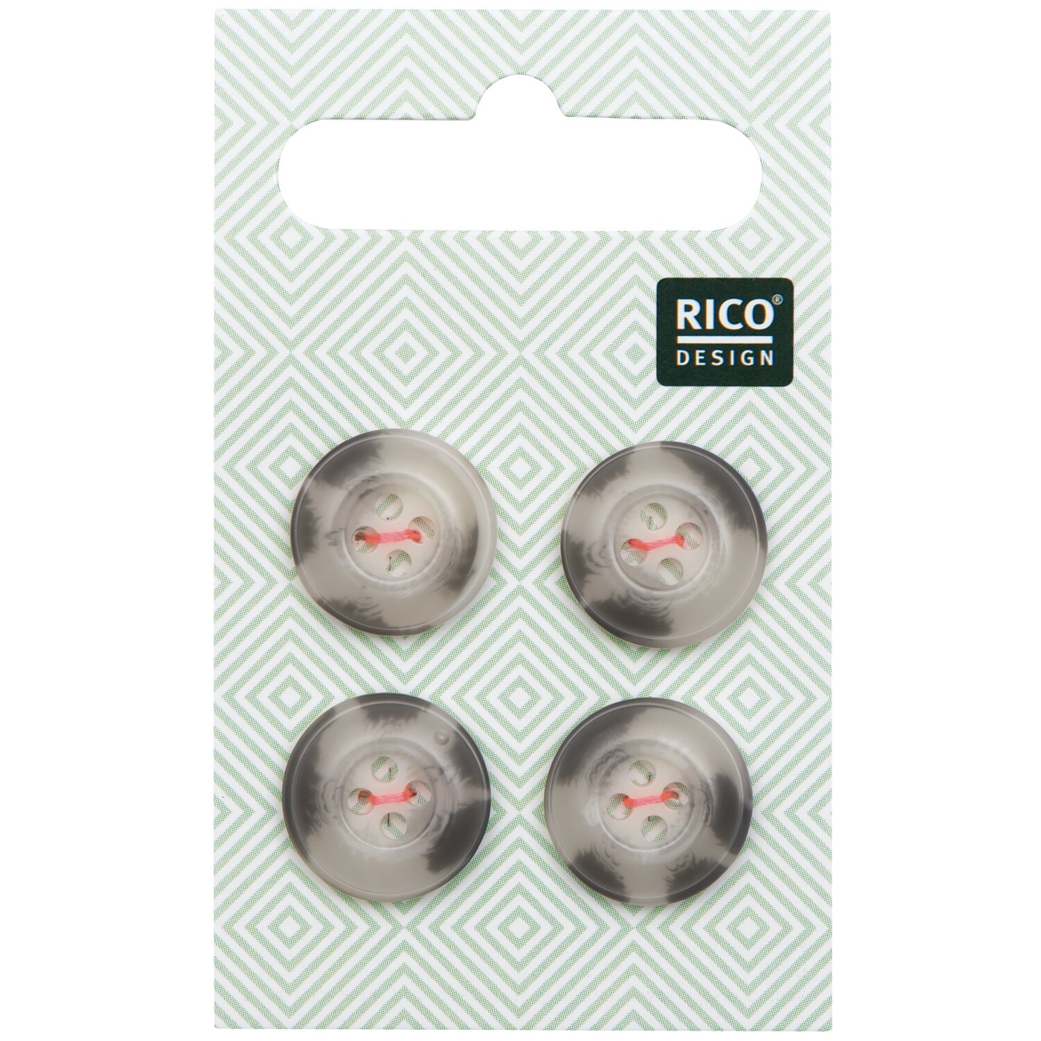 Knopf beige-grau 1,5cm strukturiert von Rico Design