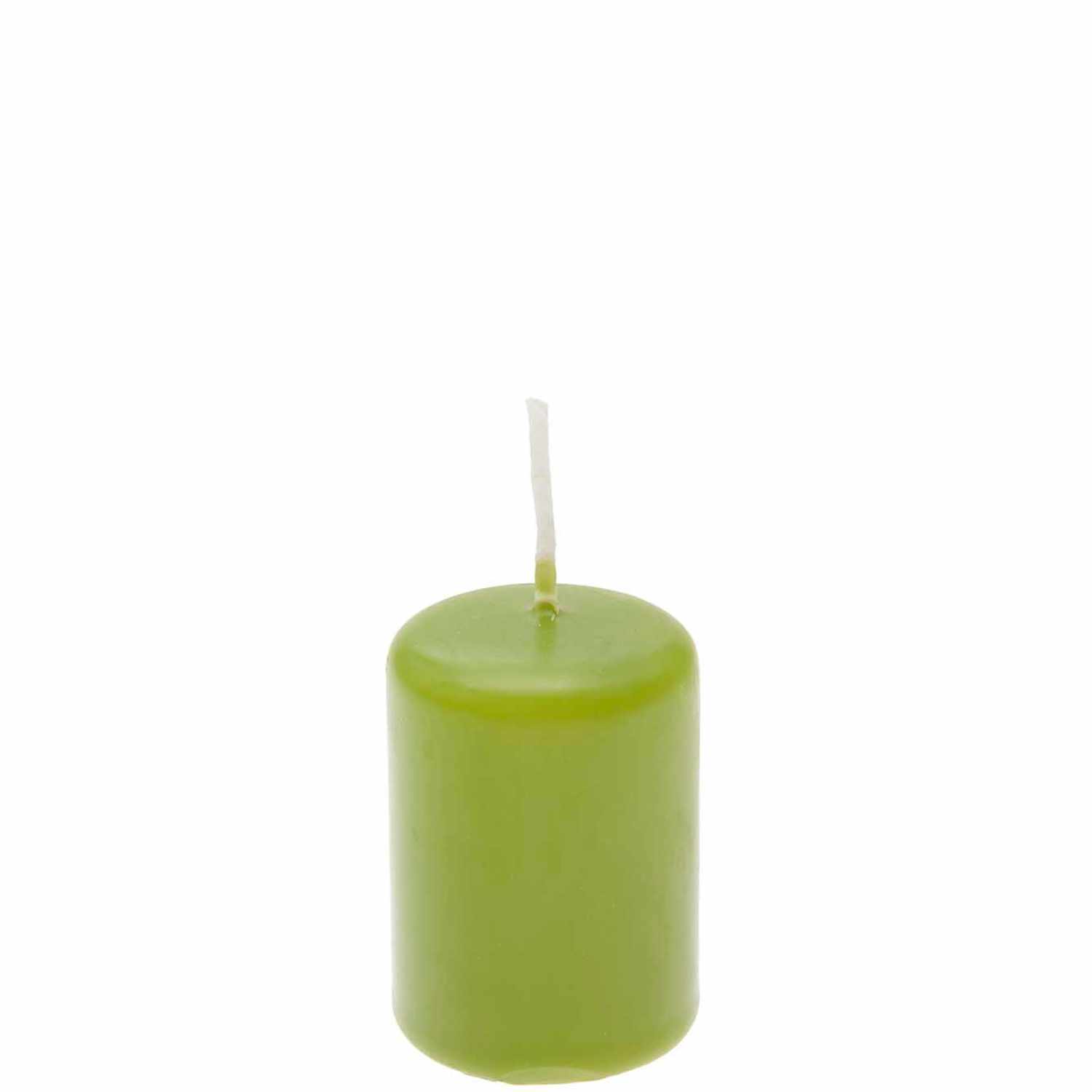 Stumpenkerze 6x4cm Farbe Limonegrün von Erich Kopschitz Stumpenkerze 6x4cm in Limonegrün von Kopschitz, ideal für stimmungsvolle Dekorationen.