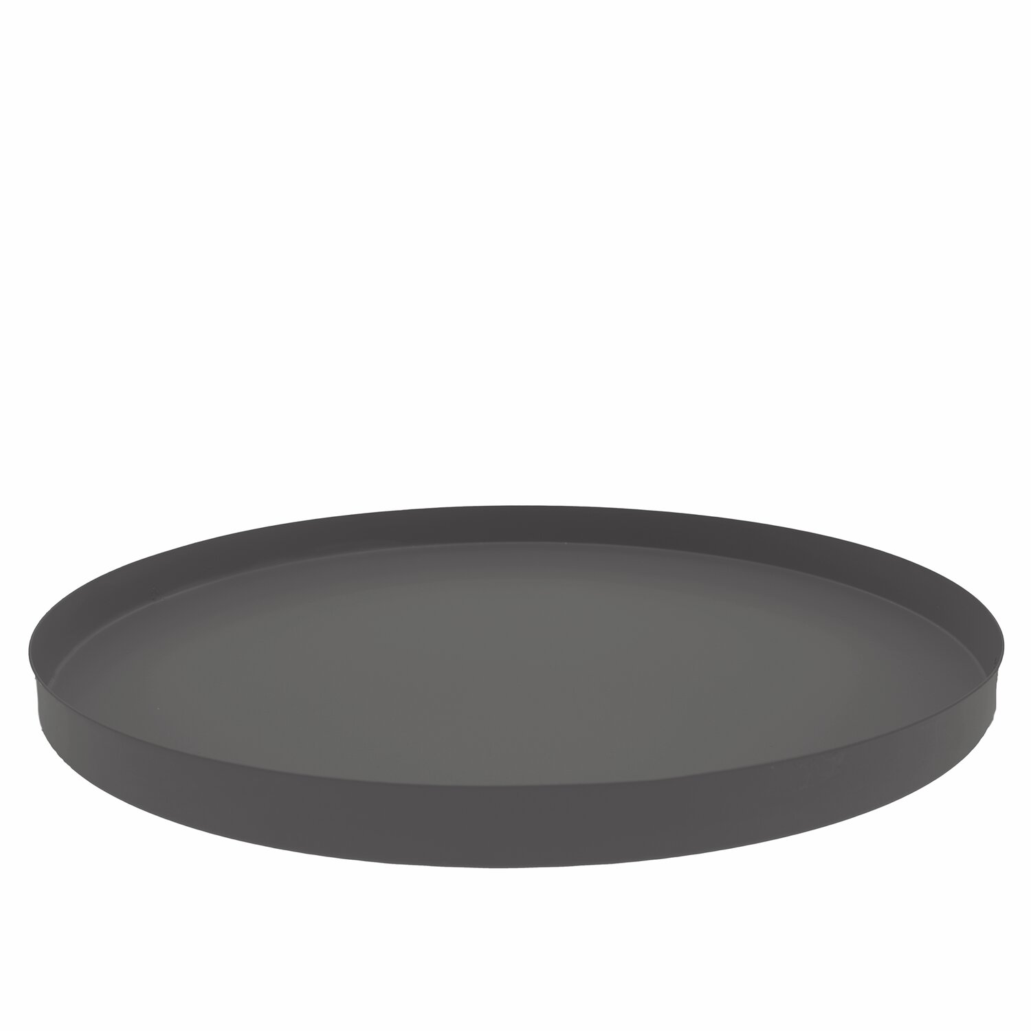 Metalltablett schwarz, rundes Design von Rico Design, ideal für stilvolle Präsentationen.