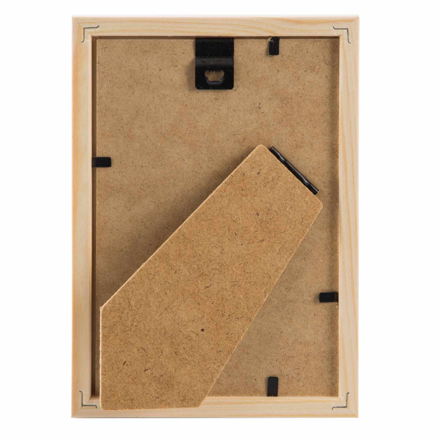 Bilderrahmen aus Holz in natürlichem Design, Rückseite mit Aufsteller, Marke goldbuch. Ideal für Fotos.