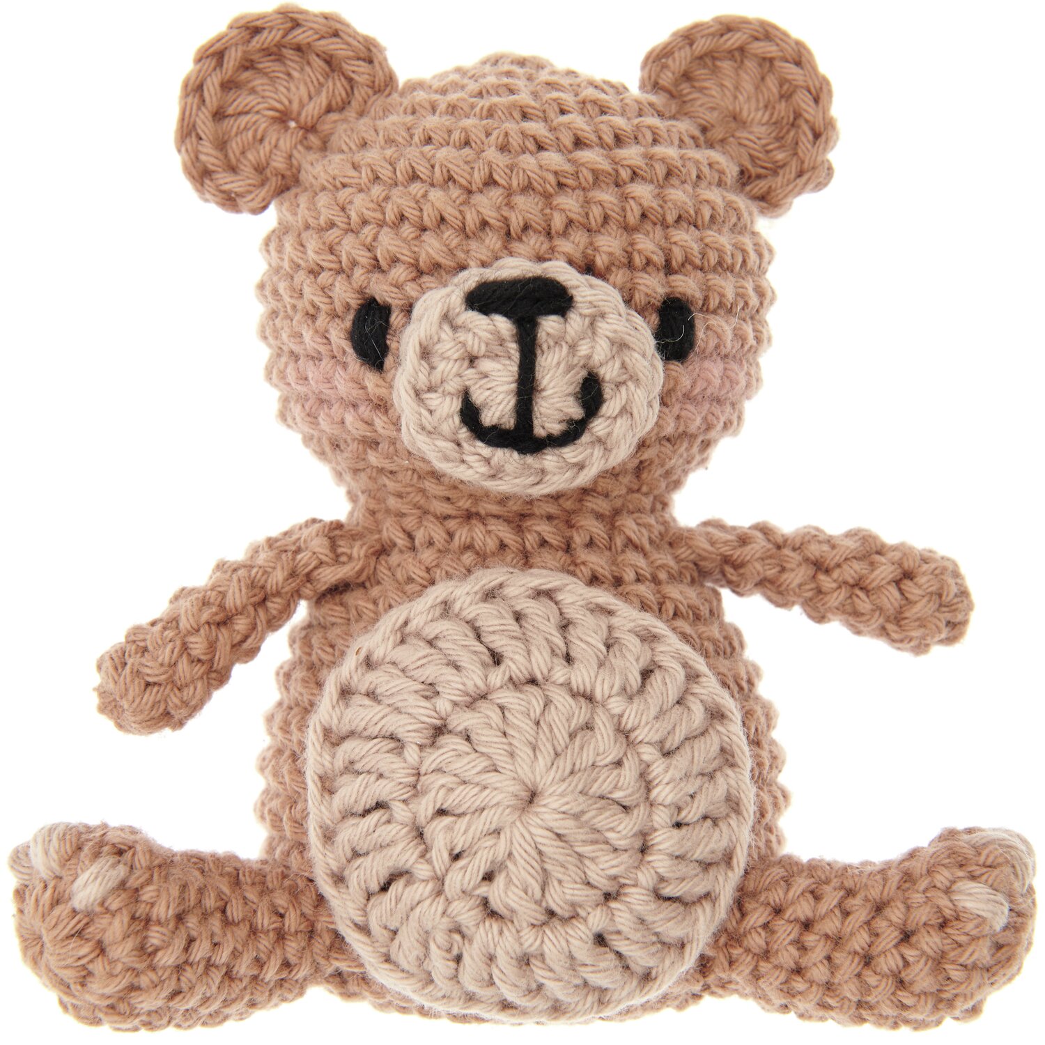 Ricorumi Mini Easy Häkelset - Teddy: Beigefarbener gehäkelter Teddy von Rico Design, ideal für Anfänger.
