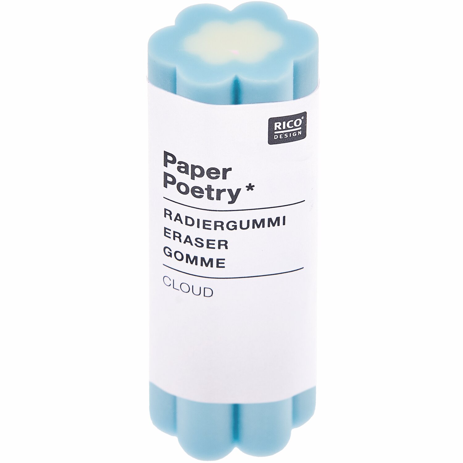 Rico Design x Redfries Radiergummi Wolke Eye Candy 1,5x2,1x6cm Farbe Hellblau/Dunkelblau von Rico Design