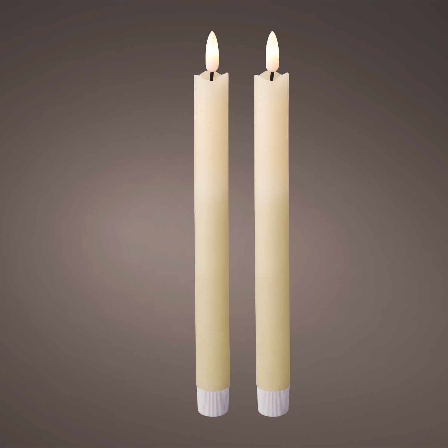 LED-Spitzkerze aus Wachs 24,5cm
