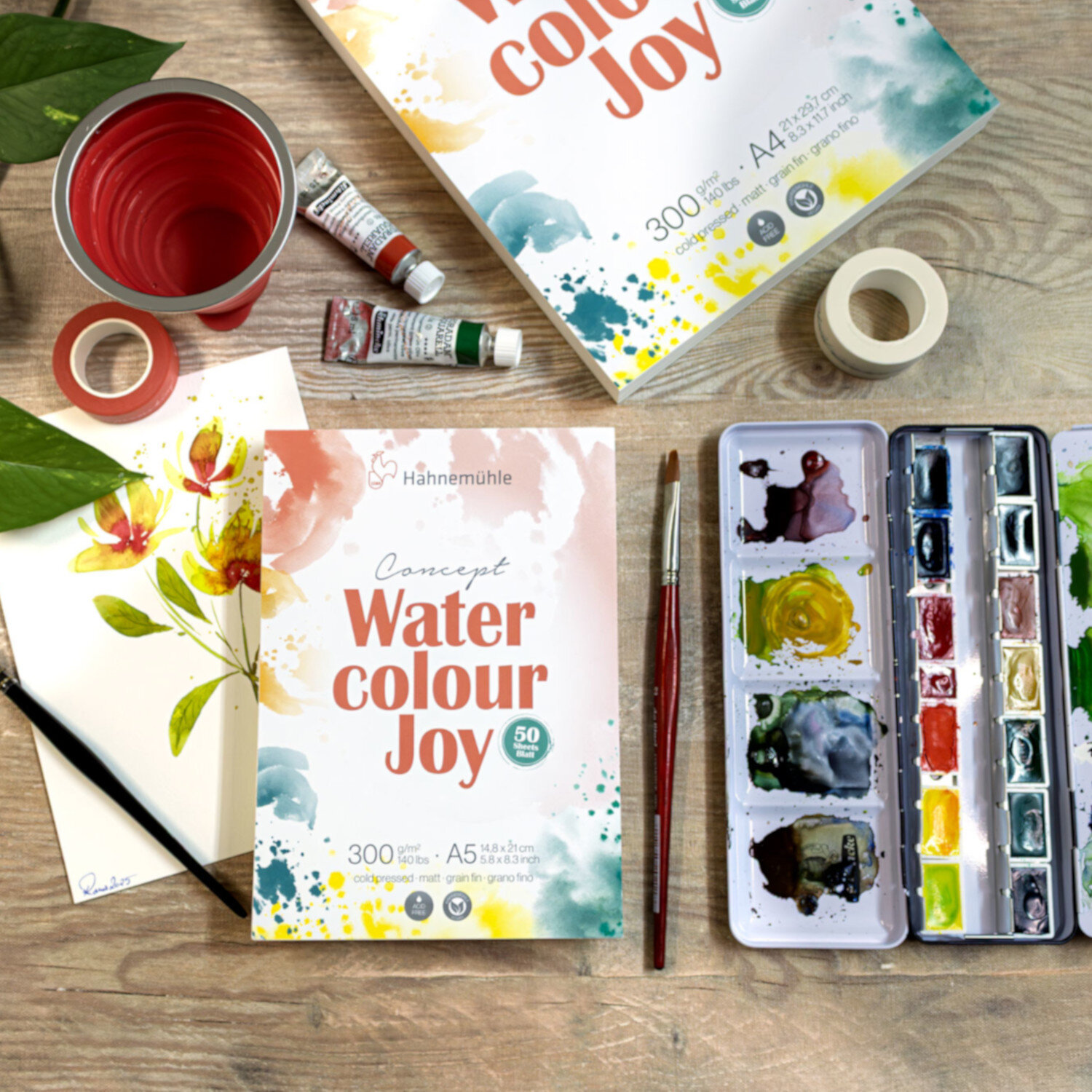 Aquarellblock Watercolour JOY 300g/m² 50 Blatt Format A5 von Rico Design