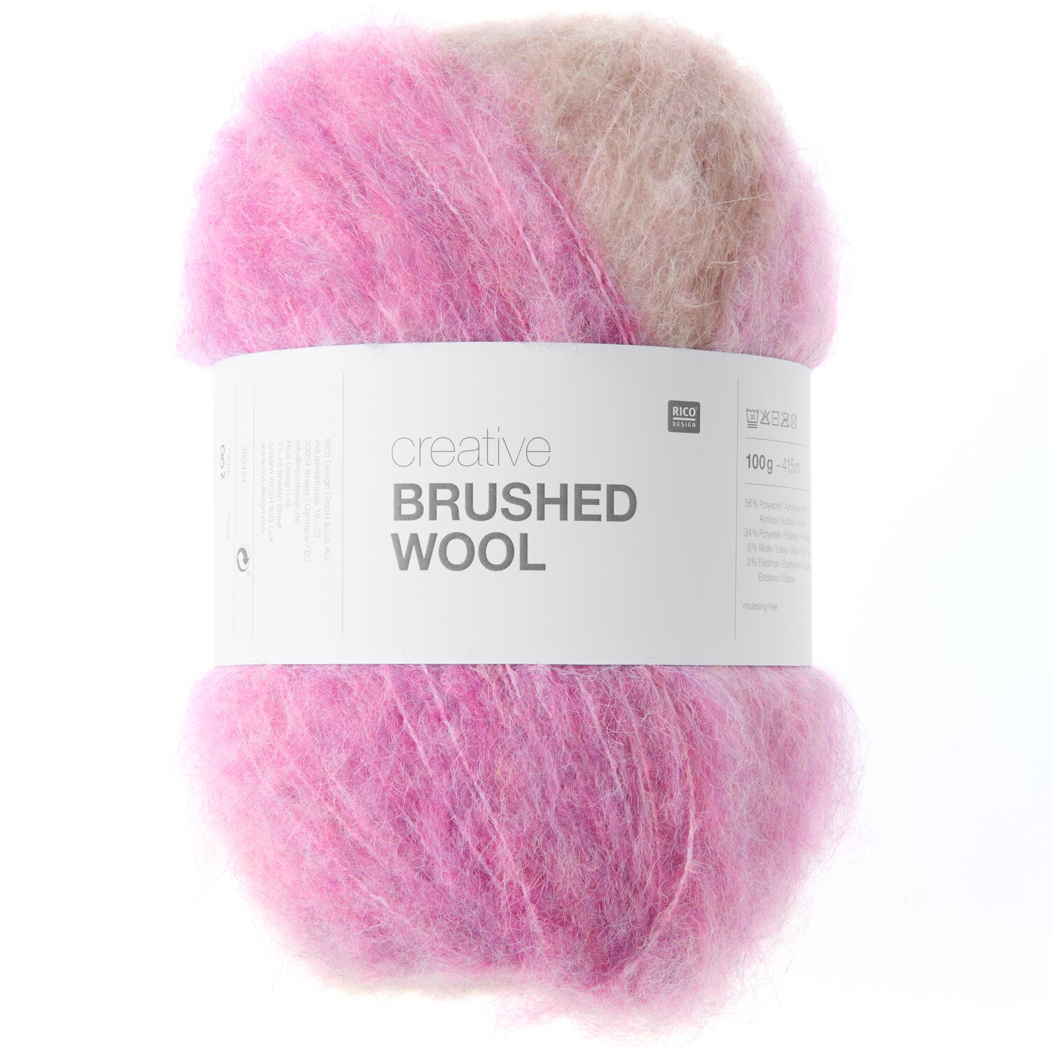 Creative Brushed Wool 100g 415m Farbe Roses von Rico Design