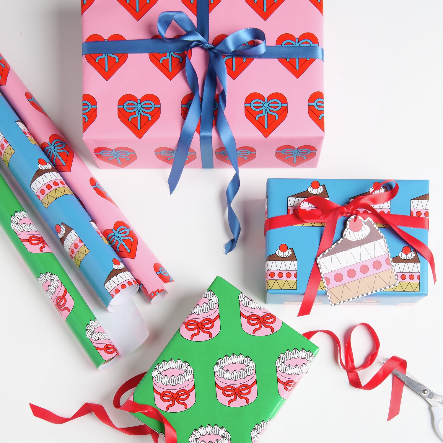 Rico Design x Redfries Geschenkpapier Herz Boxen 70x200cm von Rico Design