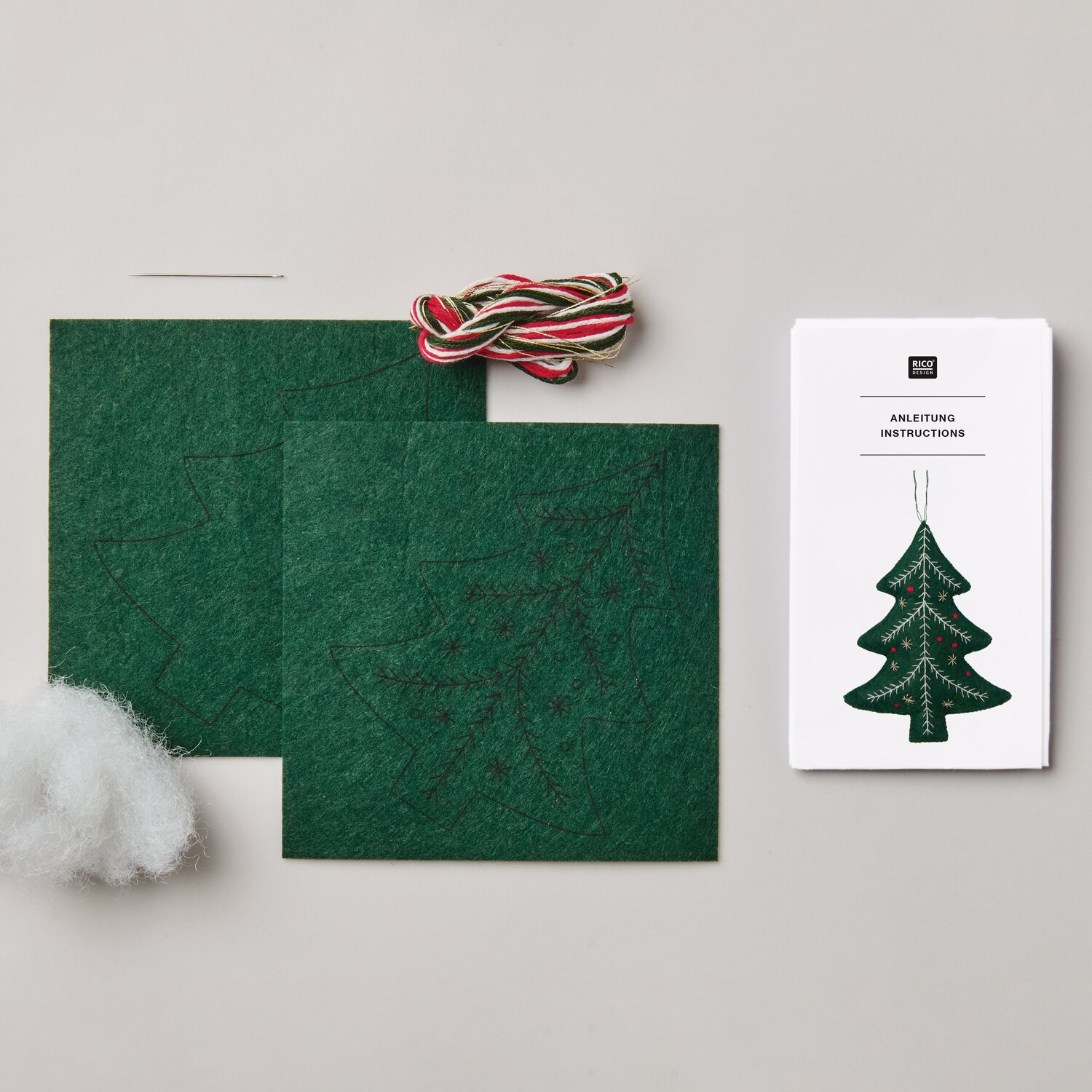 Stickpackung Filzanhänger Weihnachtsbaum von Rico Design