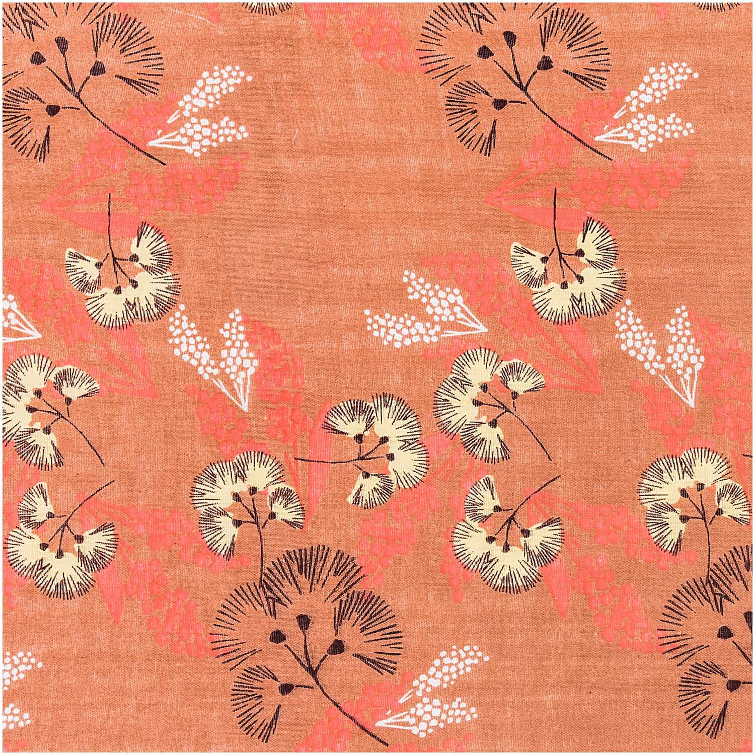 Musselin-Druckstoff Jardin Japonais Blumen rostrot 140cm Musselin-Druckstoff Jardin Japonais Blumen rostrot 140cm