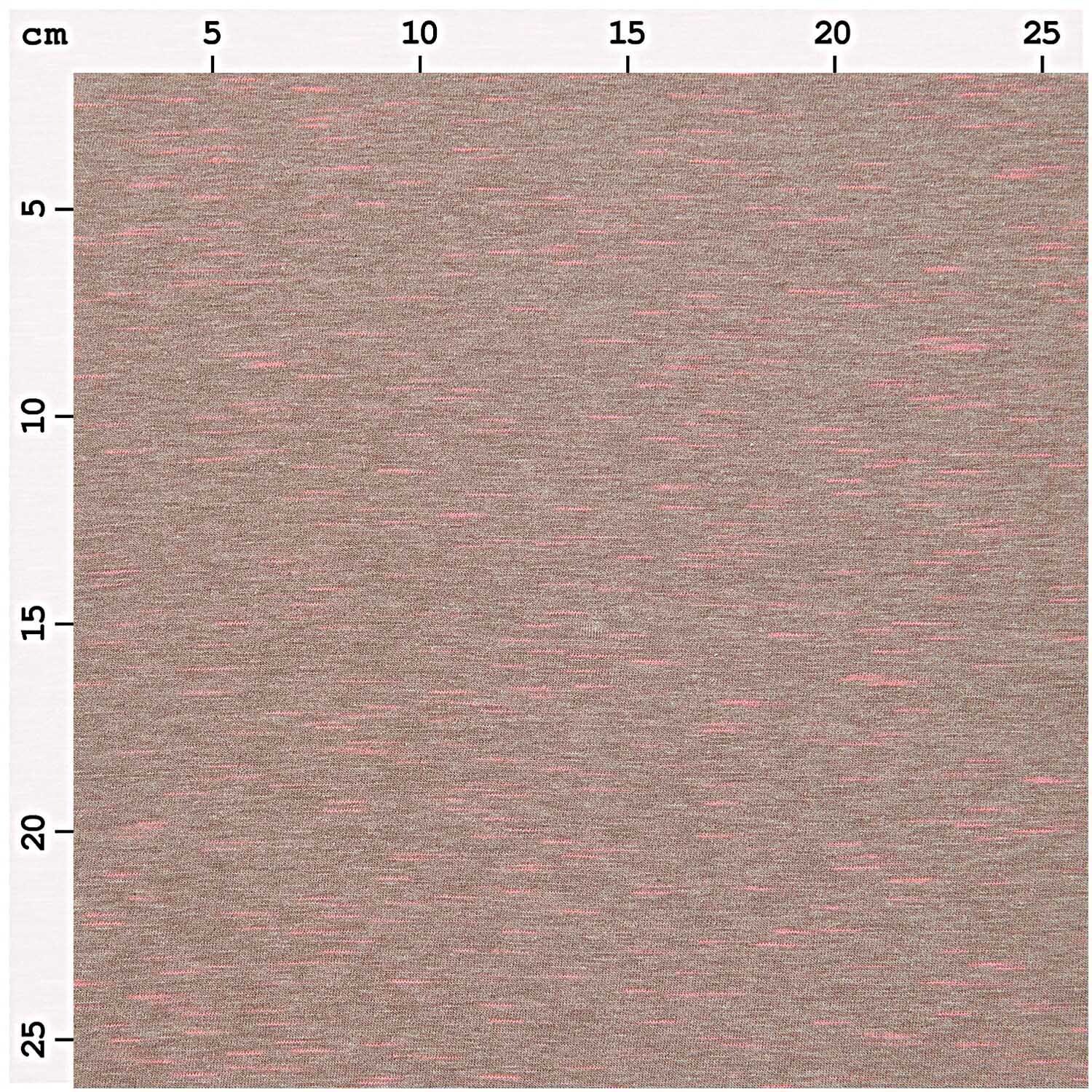 Meterware Jersey taupe-neonpink Meterware Jersey taupe-neonpink