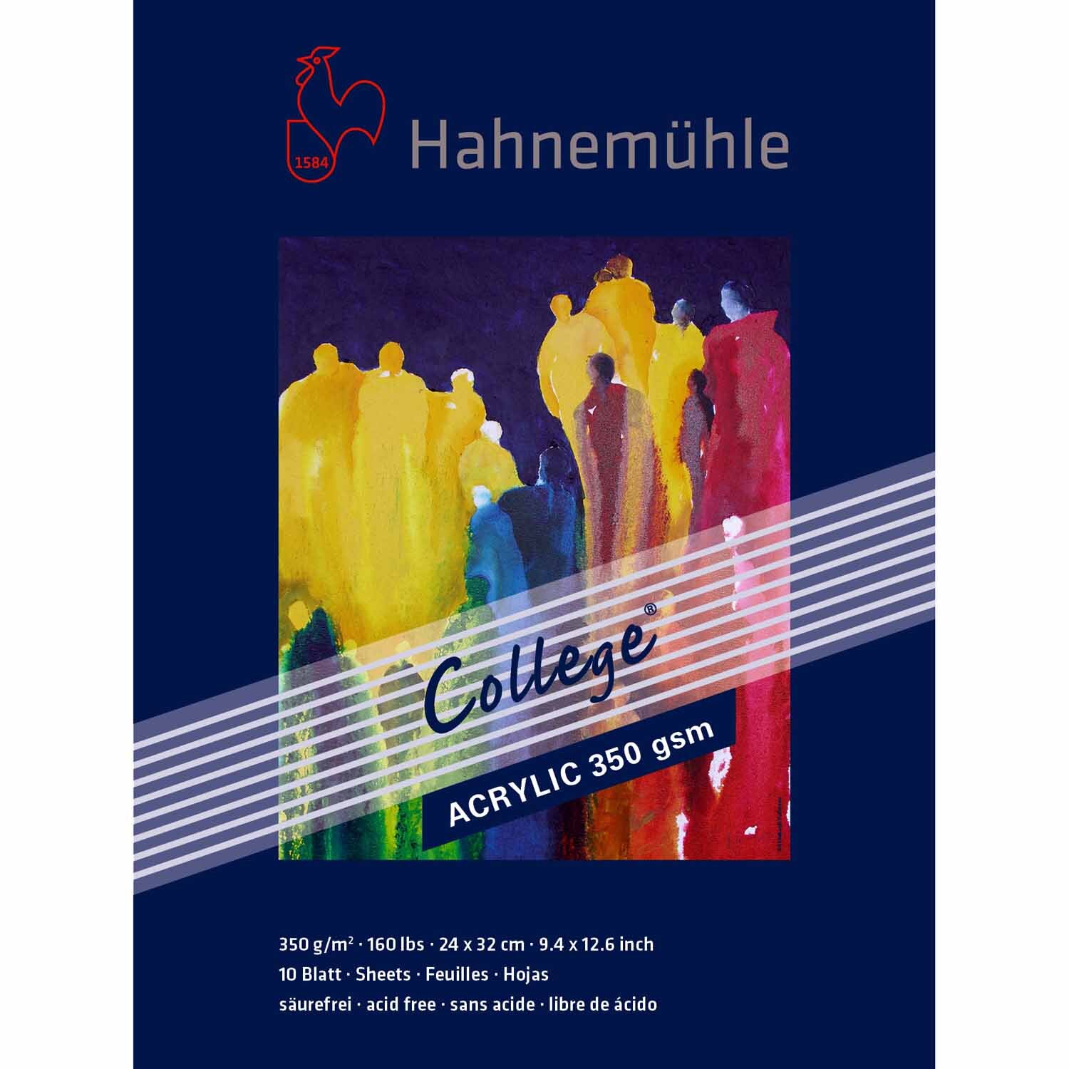 Acrylmalkarton College 24x32cm 10 Blatt