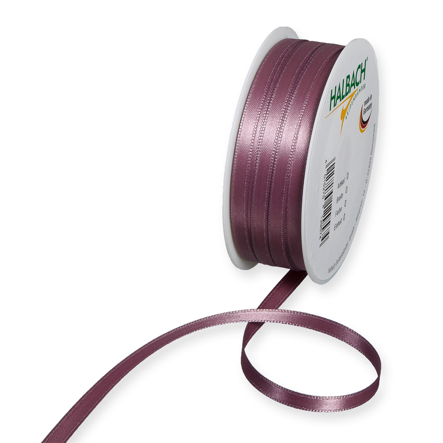 Halbach Satinband 6mm 10m Hellrosa