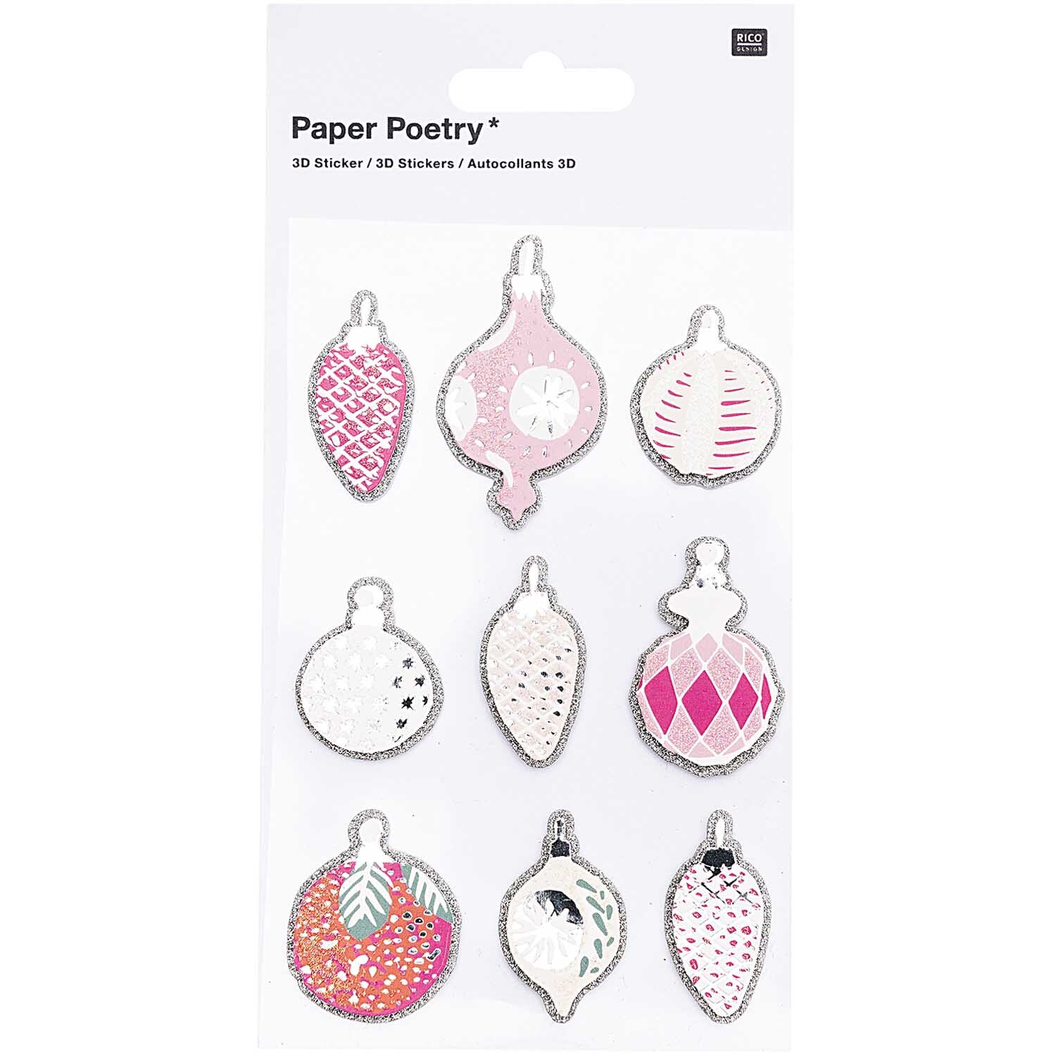 Paper Poetry 3D Sticker Baumschmuck pastell Paper Poetry 3D Sticker Baumschmuck pastell