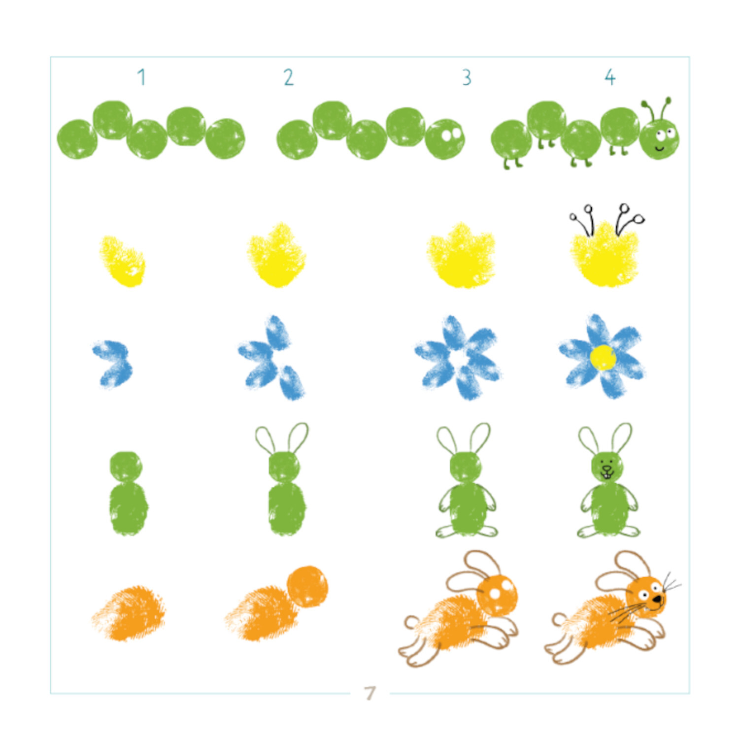 Fingerstempeln Bastelblock Ostern von frechverlag